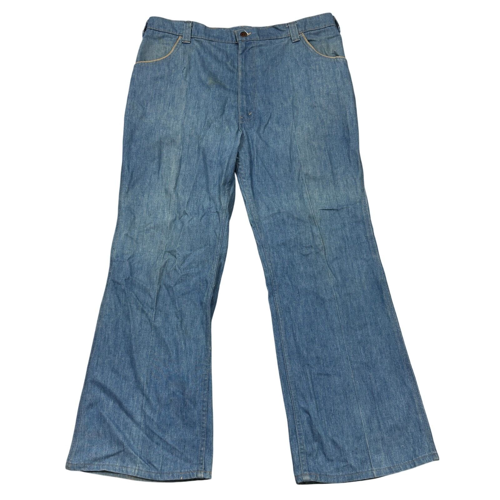 Levi's × Vintage VTG 70s Levi's Orange Tab Talon Flare Bell Bottoms 38x29 Size US 38 / EU 54 - 1 Thumbnail