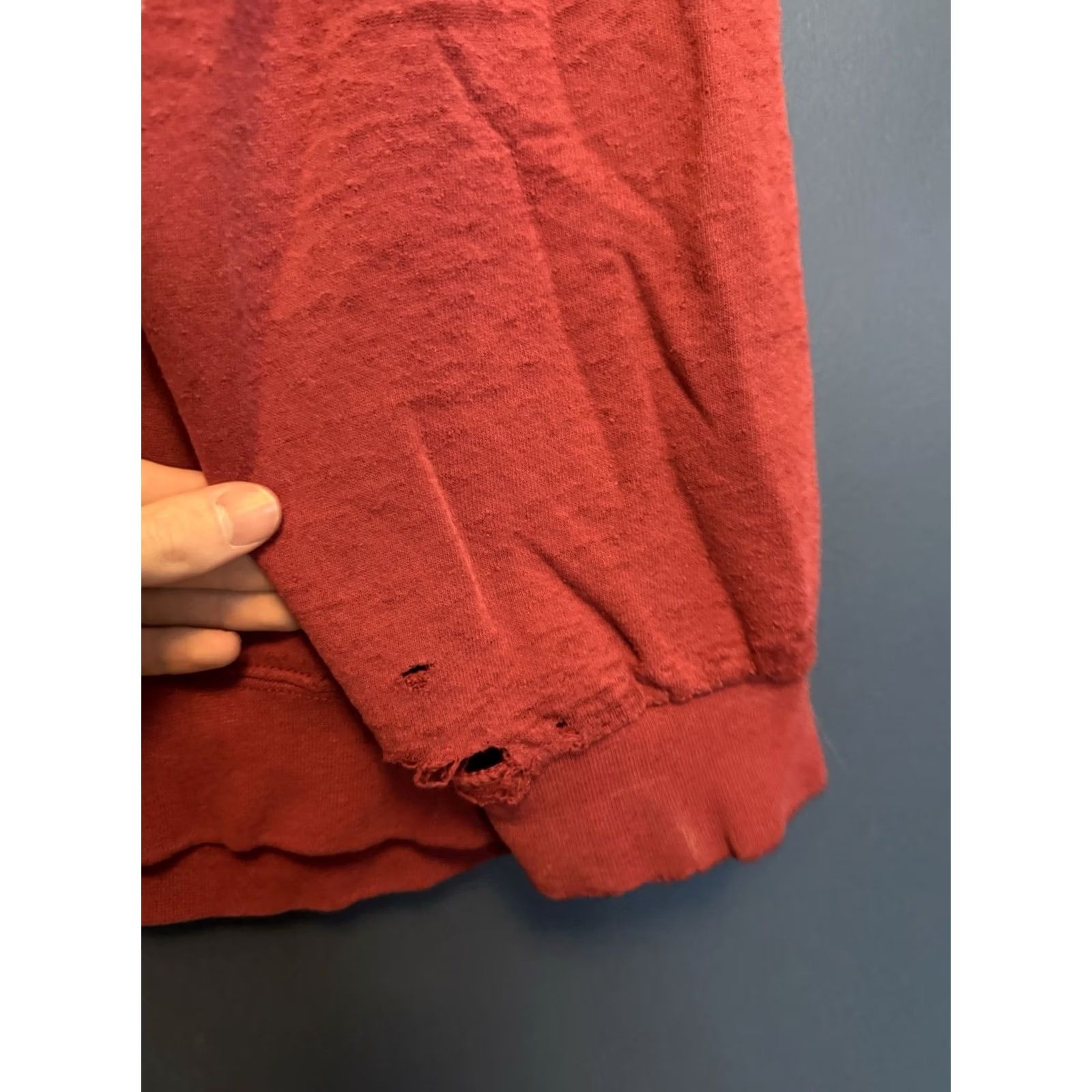 Nike VINTAGE Nike Hoodie Check Red Swoosh Center Distressed XL Men Regular Pullover Size US XL / EU 56 / 4 - 6 Thumbnail