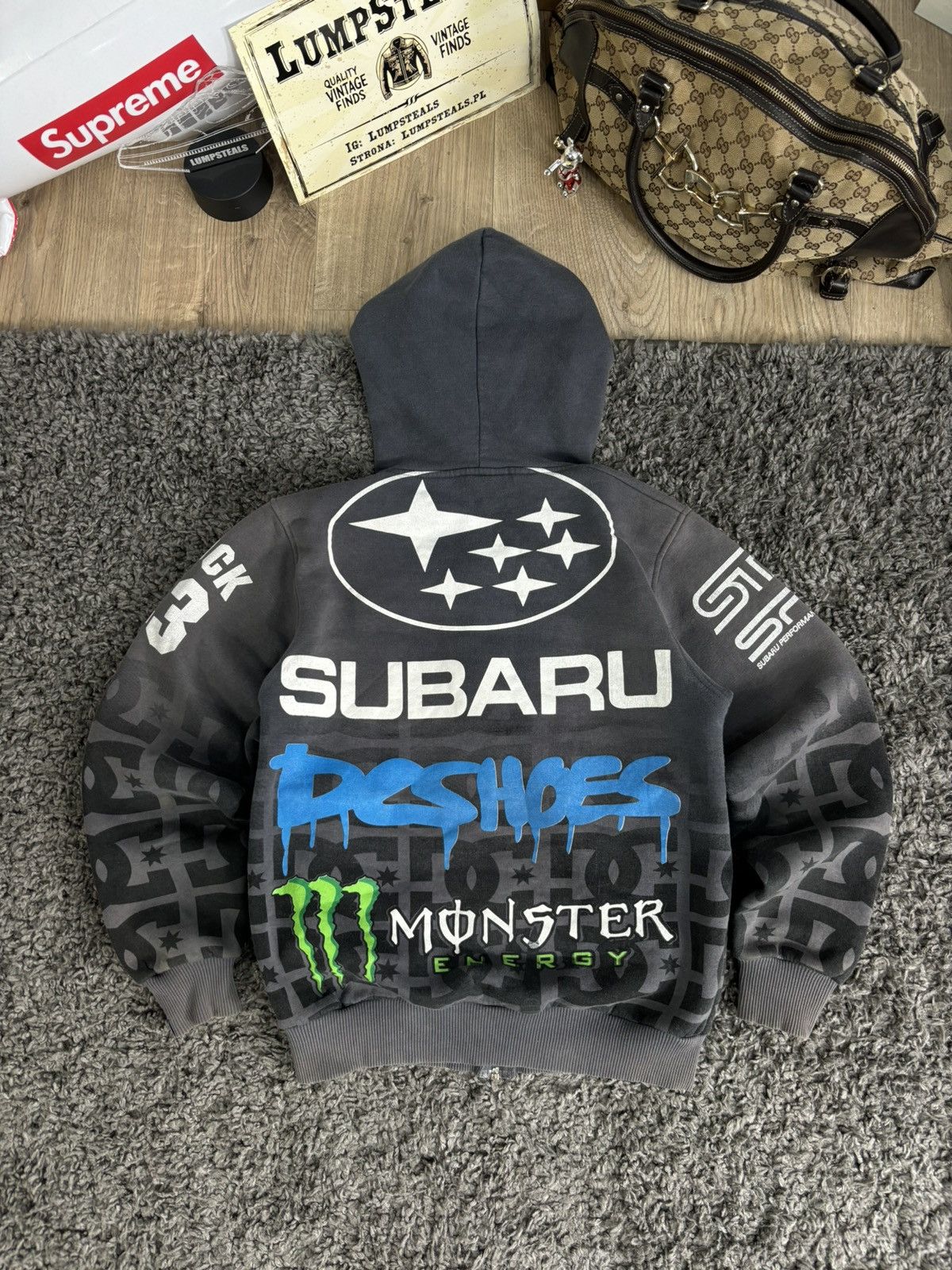 DC × Japanese Brand Vintage Boxy DC Subaru Racing Zip Hoodie Monster NASCAR Y2K Size US S / EU 44-46 / 1 - 6 Thumbnail