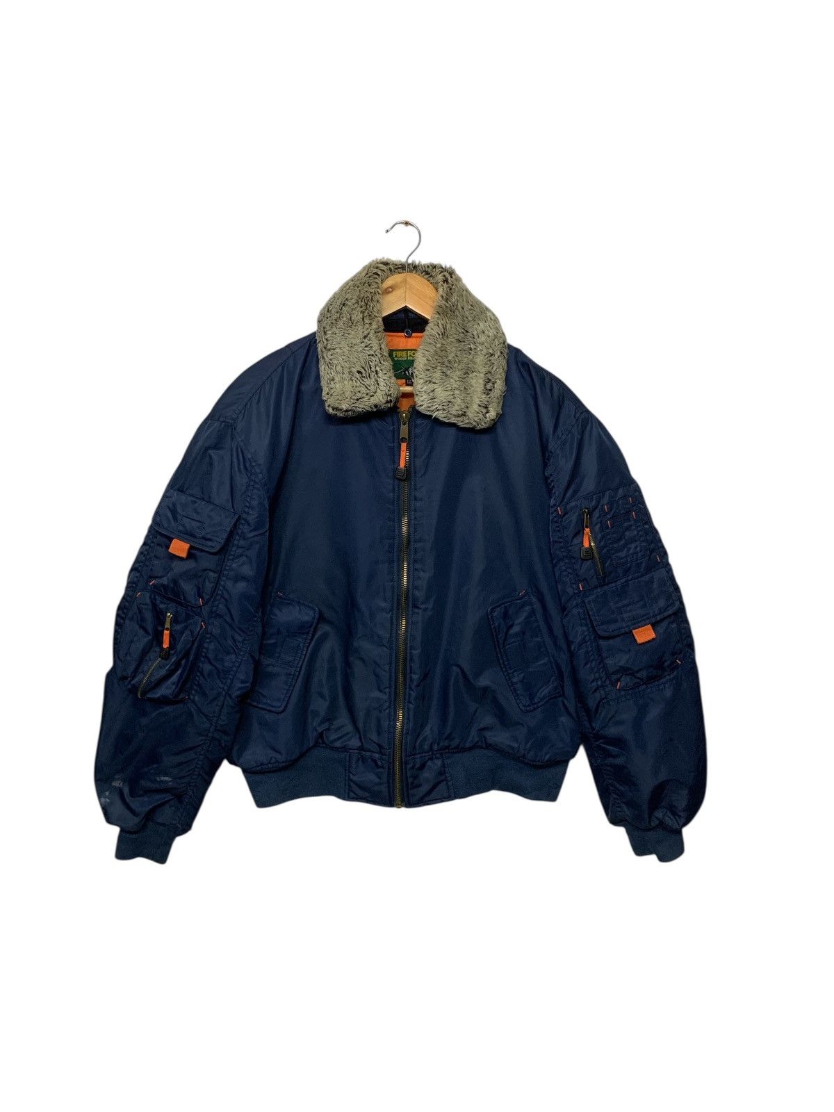Other Vintage 90's Firefox Bombers Flight Jacket Zipper Down Size US L / EU 52-54 / 3 - 1 Thumbnail