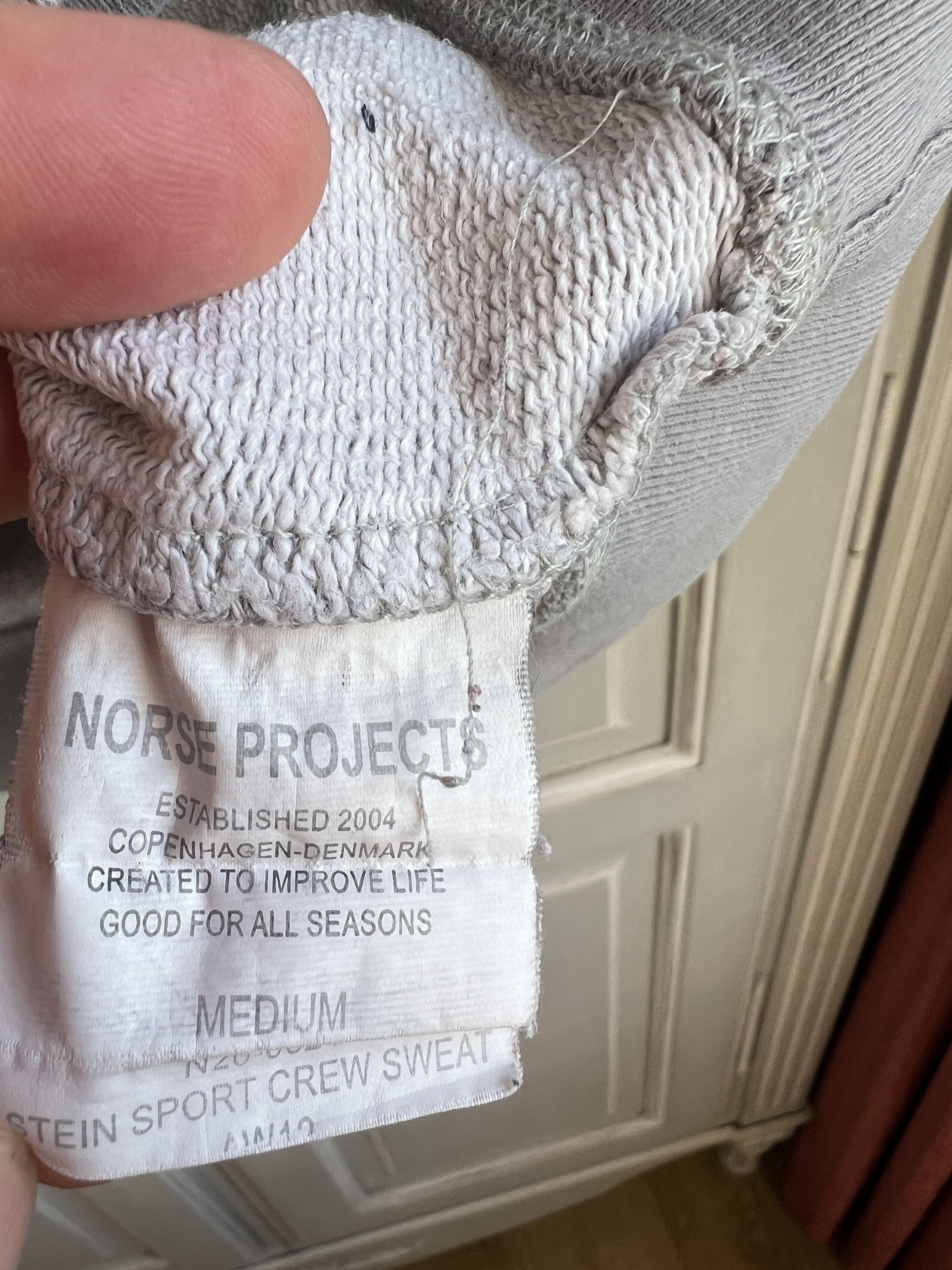 Norse Projects NORSE PROJECTS SWEATSHIRT GREY LOGO Size US M / EU 48-50 / 2 - 6 Thumbnail