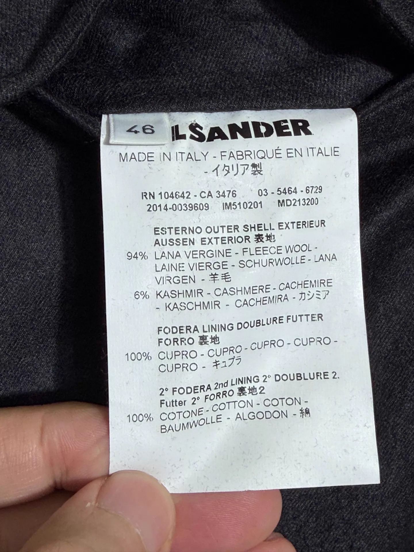 Jil Sander Jil Sander Charcoal Slim Wool-Cashmere Pants 46/52 Size US 30 / EU 46 - 6 Thumbnail