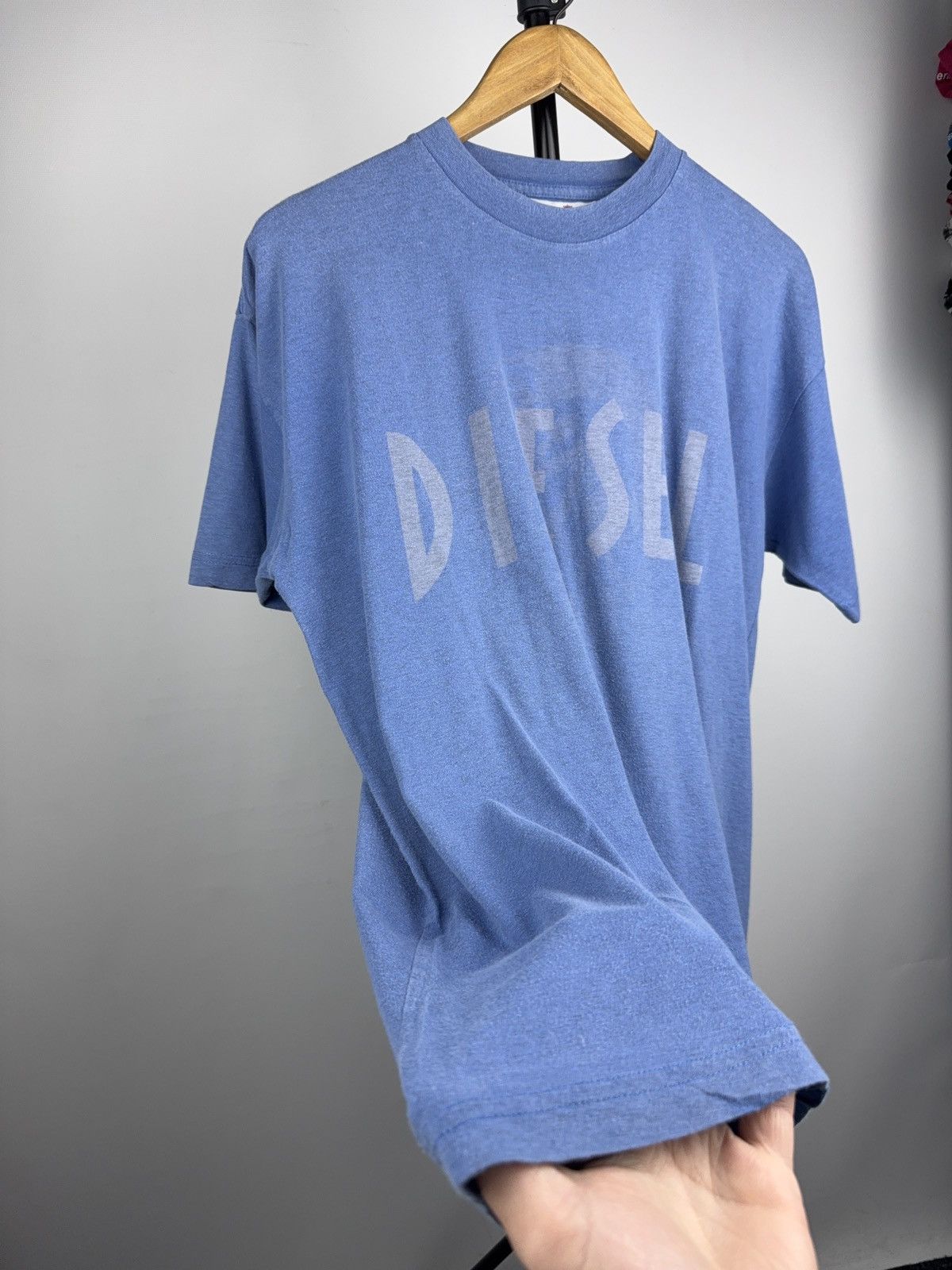 Diesel Archive 90s Retro Vintage Diesel Faded Logo T-Shirt Y2K Blue Size US M / EU 48-50 / 2 - 4 Thumbnail