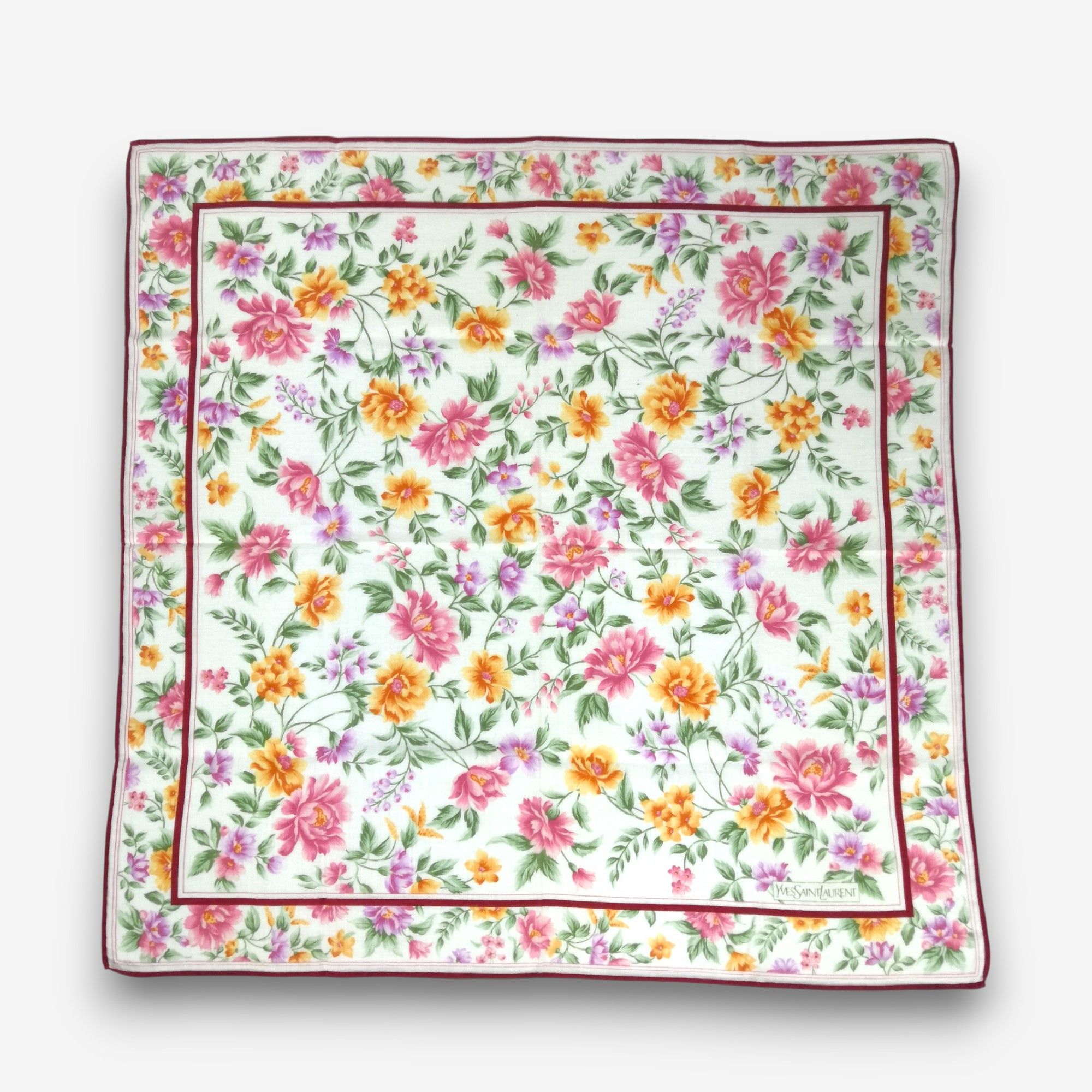 Japanese Brand Vintage Yves Saint Laurent Handkerchief Pocketsquare Bandana Size ONE SIZE - 1 Thumbnail