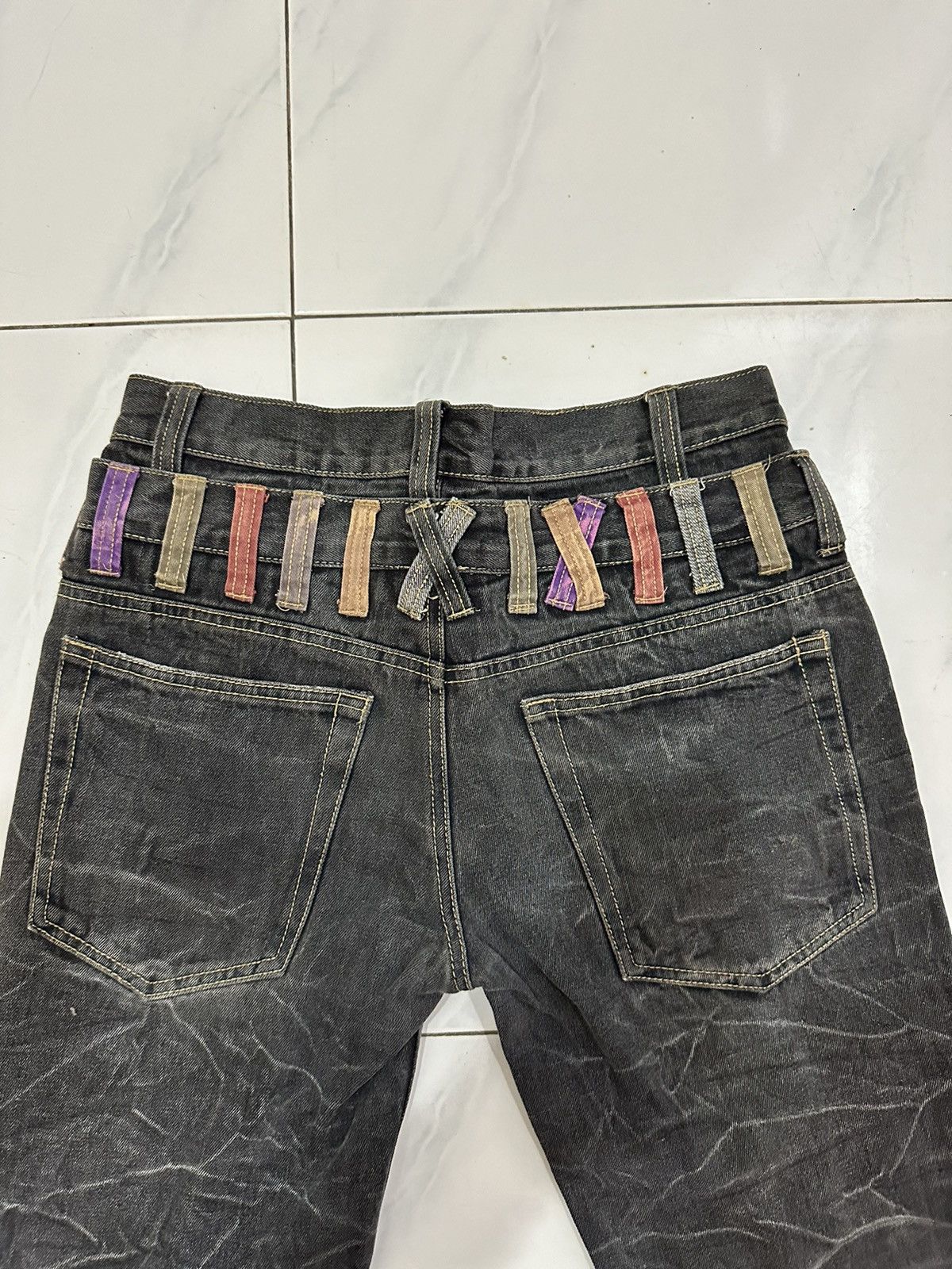 Japanese Brand VTG Distress Nylaus Double Waist Like Undercover Pants Size US 34 / EU 50 - 3 Thumbnail