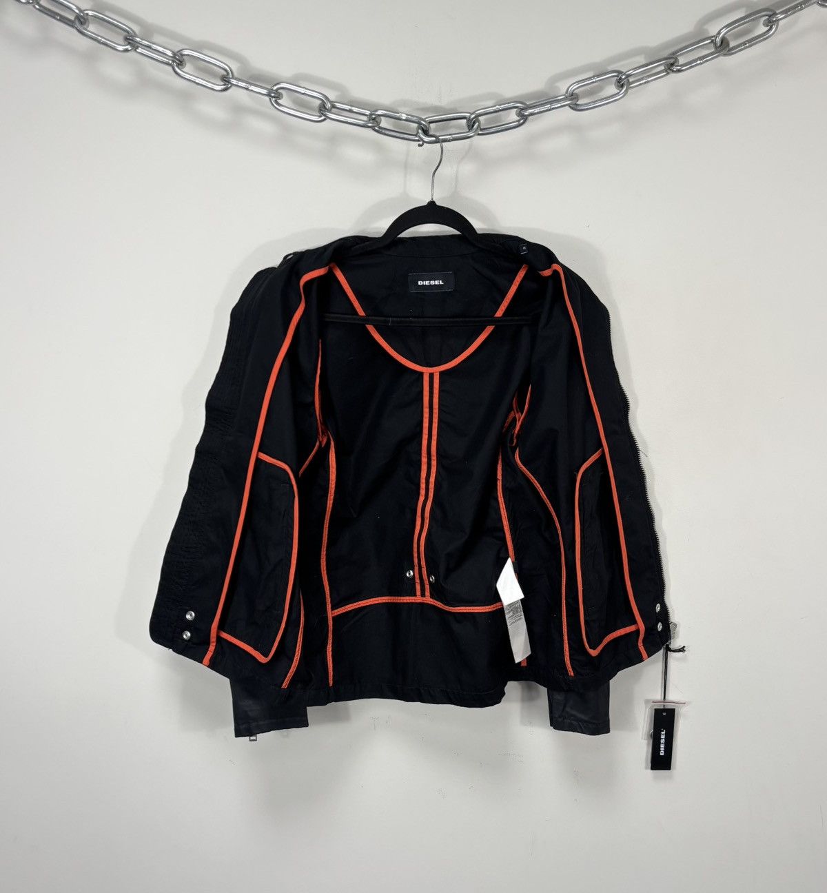 Diesel Diesel Burble NWT Men’s Avant Garde Black Moto Racing Jacket Size US S / EU 44-46 / 1 - 2 Thumbnail
