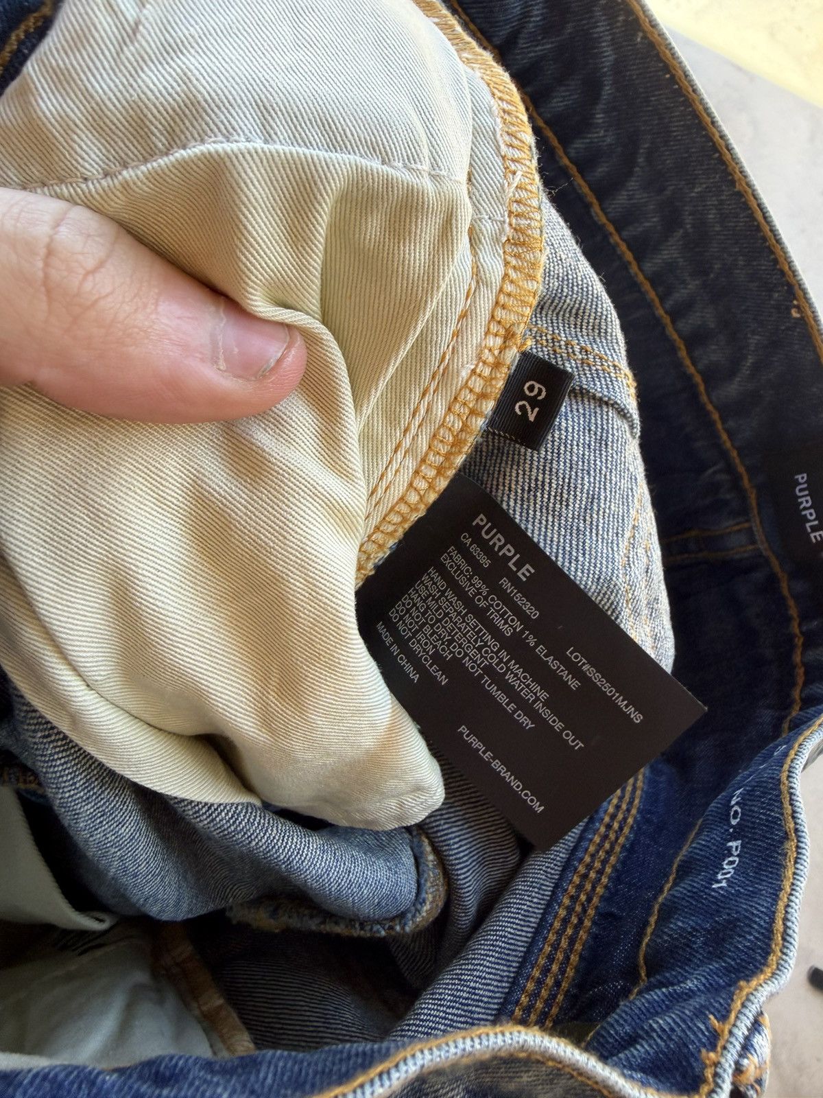Purple Brand Purple Brand P001 Cracked Bronze Skinny Jeans Blue 29 Waist Size US 29 - 10 Thumbnail