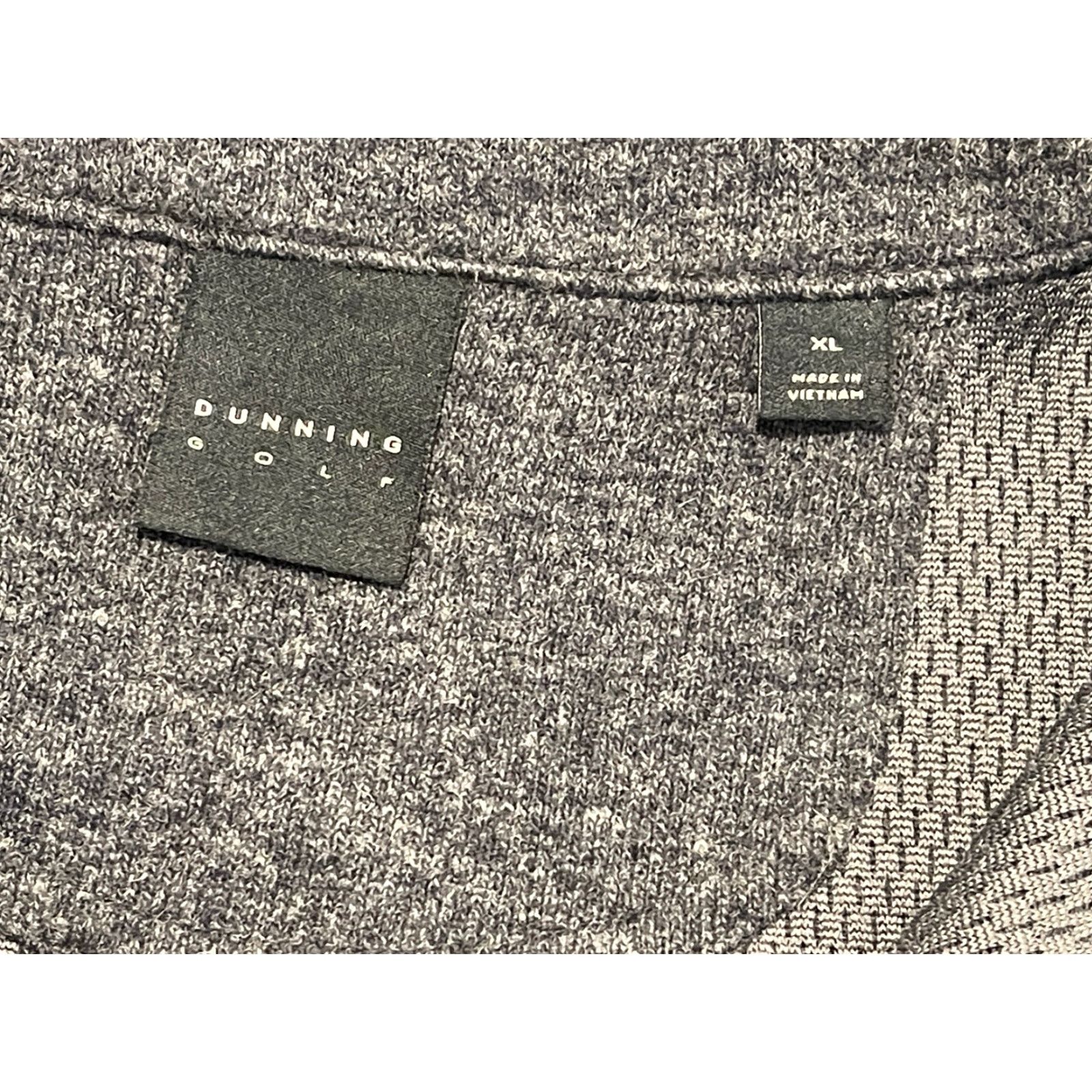 Vintage DUNNING Men's Golf Wool Blend 1/4 Zip Pullover Sweater Dark Gray XL Mens Size US XL / EU 56 / 4 - 3 Thumbnail