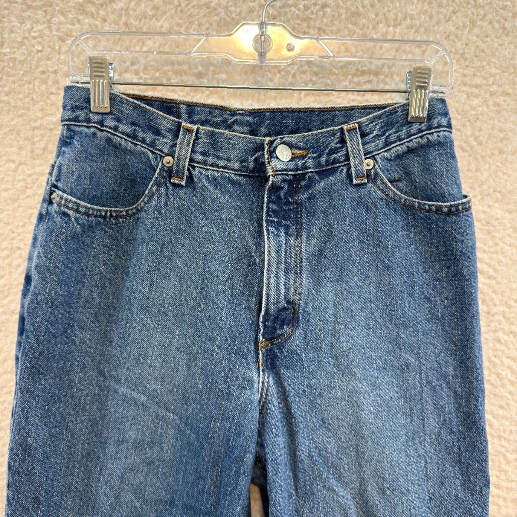 Faded Glory VINTAGE 90s Jeans Denim 100% Cotton Western Mom High Waist 8 Tall 28 Inseam 32 Blue Nike Size 30" / US 8 / IT 44 - 3 Thumbnail