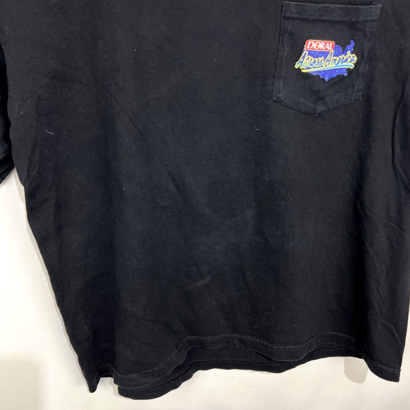 Vintage VINTAGE American Born Across America Tobacco T Shirt XL Unisex Black 1990s Grunge Pocket Doral Size US XL / EU 56 / 4 - 6 Thumbnail