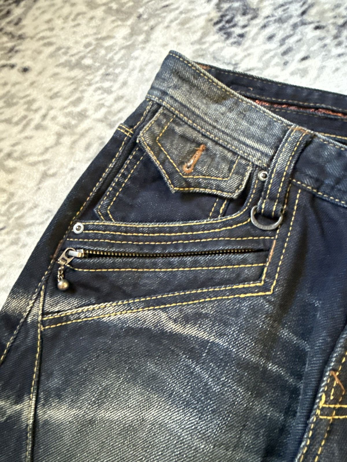 Nicole Club Nicole Club Japan Mud Wash Contrast Stitch Flare Jeans Rare Size US 29 - 7 Thumbnail
