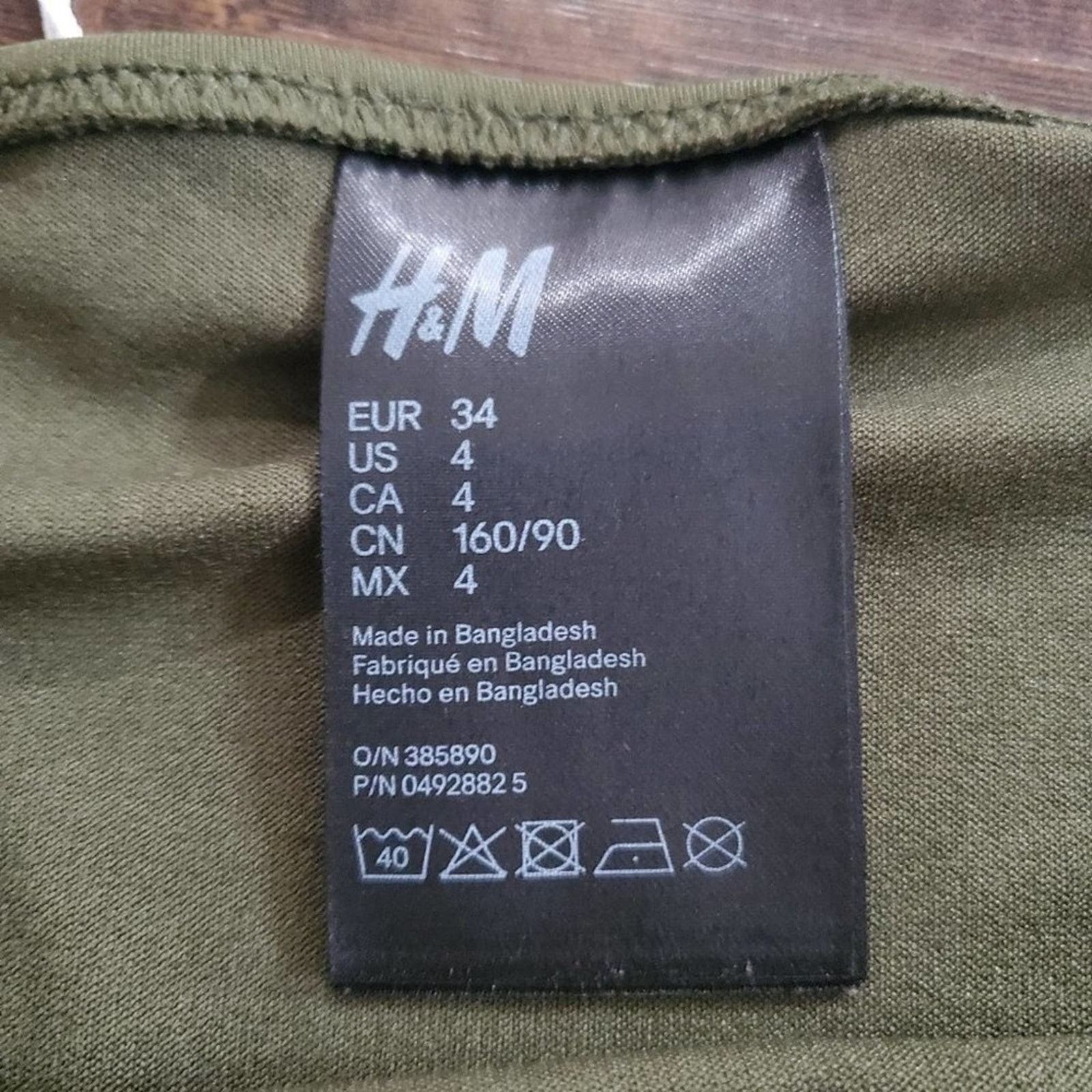 H&M Forest Green Olive H&M strappy swim bikini bottom Size ONE SIZE - 5 Thumbnail