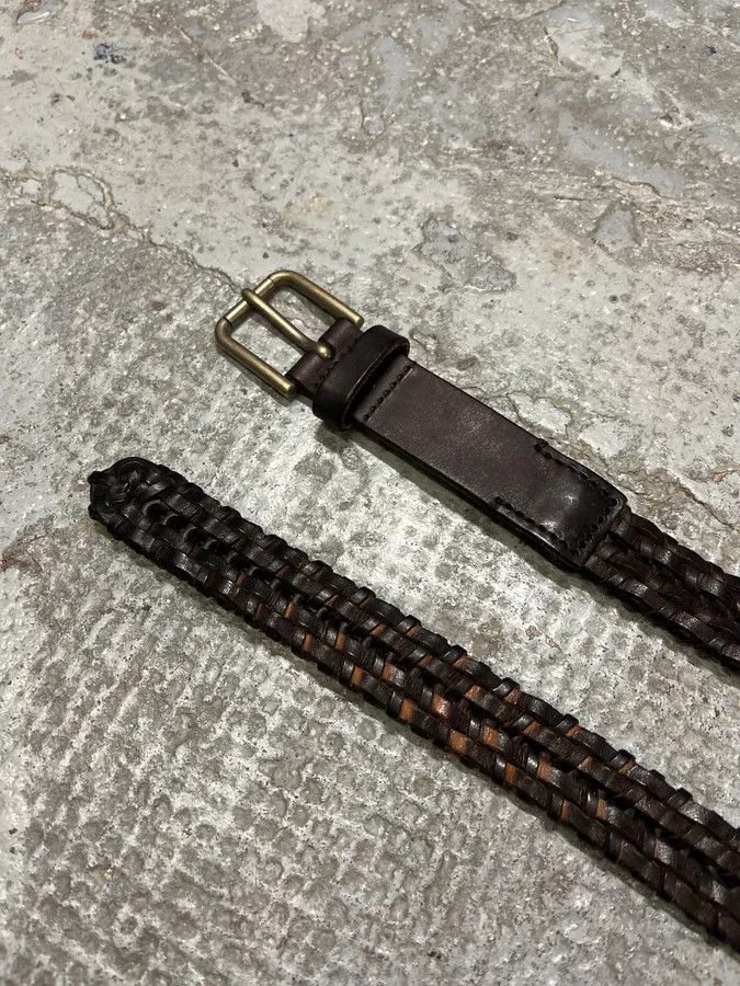 Dolce & Gabbana 2000s Dolce & Gabbana Brown Woven Leather Belt Size ONE SIZE - 5 Thumbnail
