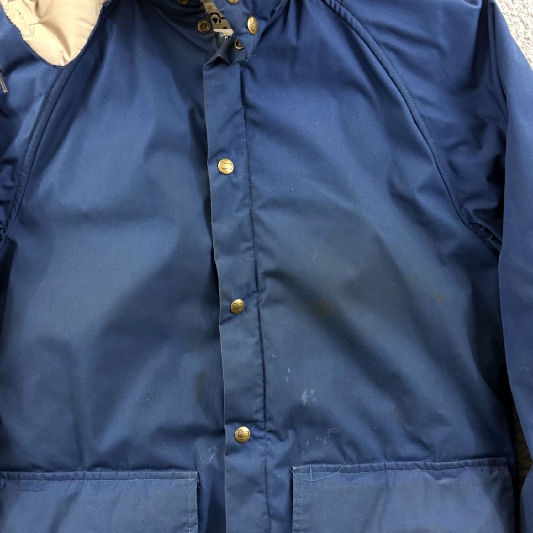 Vintage VINTAGE Woolrich Jacket Mens Small Blue Long Parka Goose Down 80s Hooded Outdoor Size US S / EU 44-46 / 1 - 3 Thumbnail