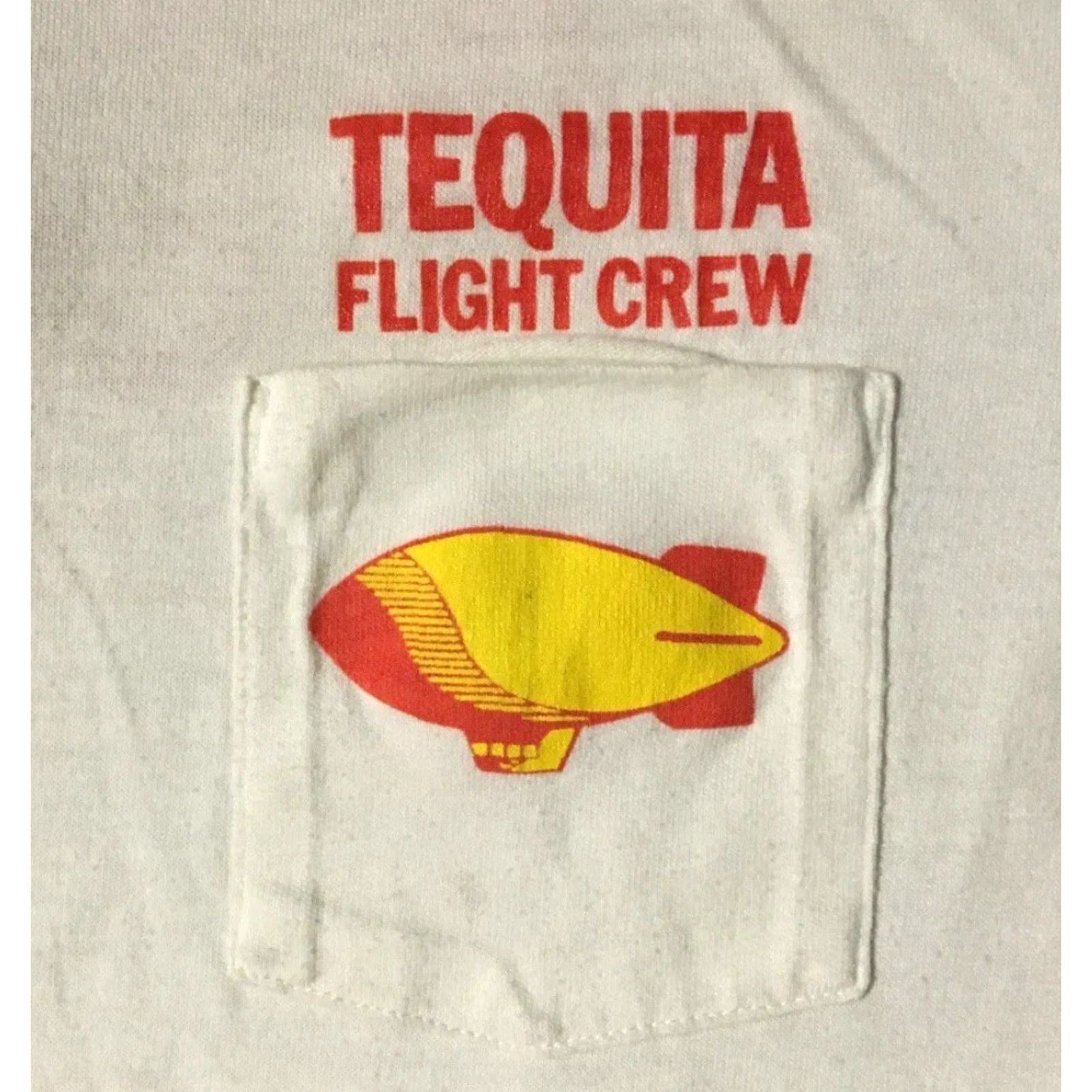 Vintage VINTAGE Tequita Margarita Blimp Flight Crew Faded Shirt M White USA Single Stitch 80s 90s Grunge Beer Bar Punk Retro Graphic Tee Mens Size US M / EU 48-50 / 2 - 3 Thumbnail