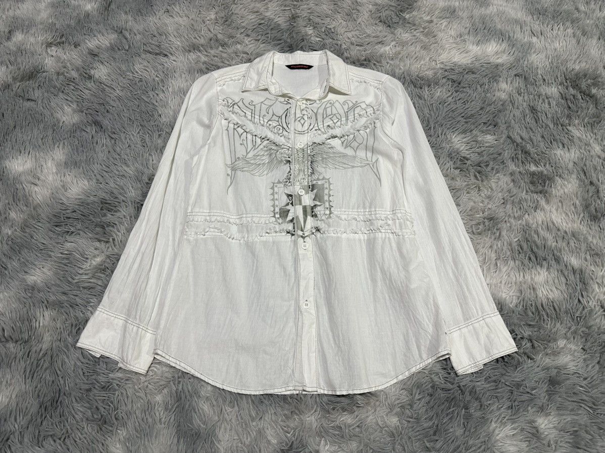 Seditionaries 🔥Sick Y2K Algonquins Frayed Poem Shirt Goth Punk Size US M / EU 48-50 / 2 - 2 Thumbnail