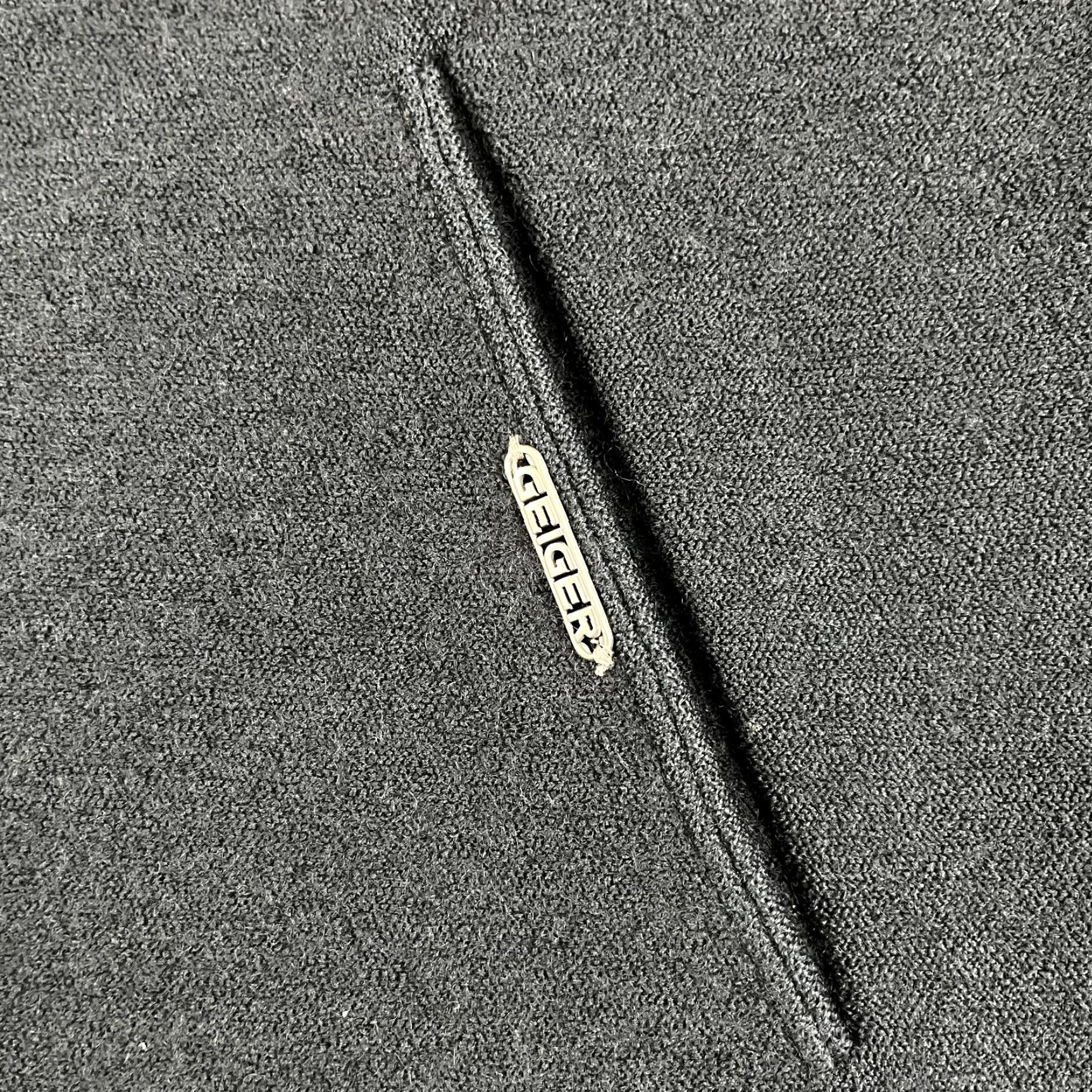 GEIGER Jacket Womens Size 40 Gray Boiled Wool Button Car Coat Pockets Austria