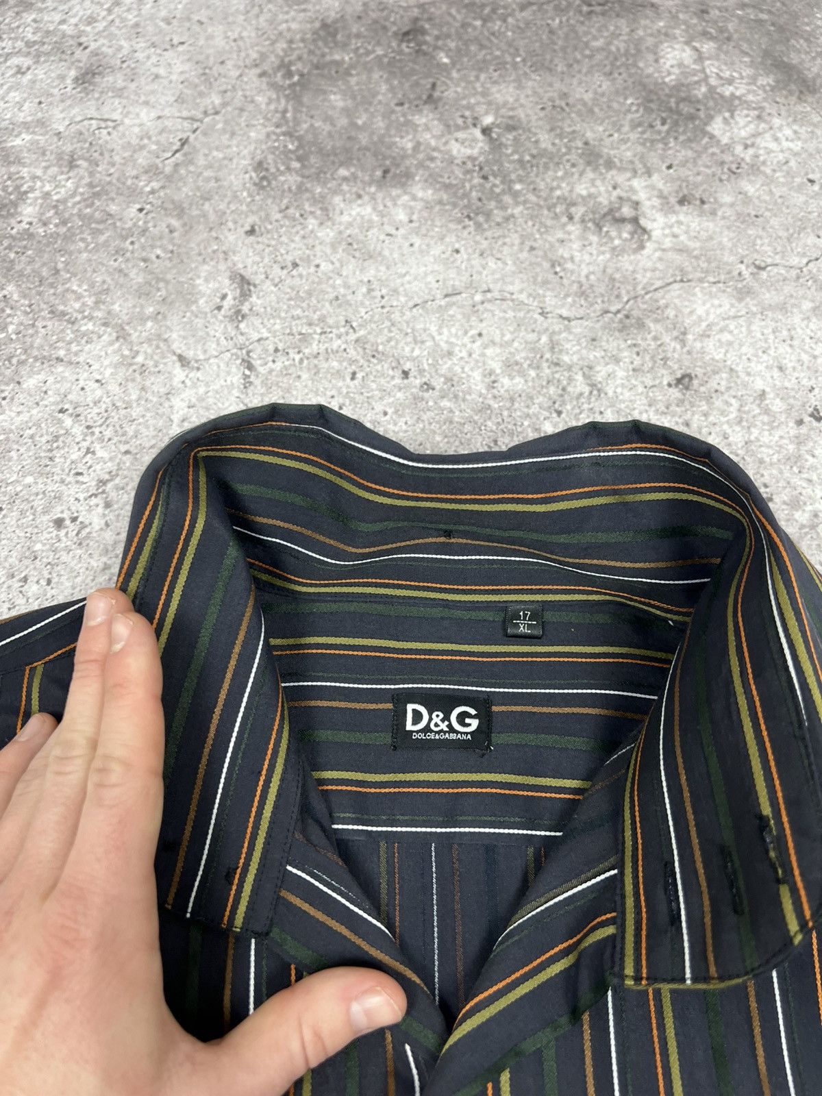 Dolce & Gabbana Vintage Dolce & Gabbana Striped Button Up Shirt Long Sleeve Size US XL / EU 56 / 4 - 11 Thumbnail