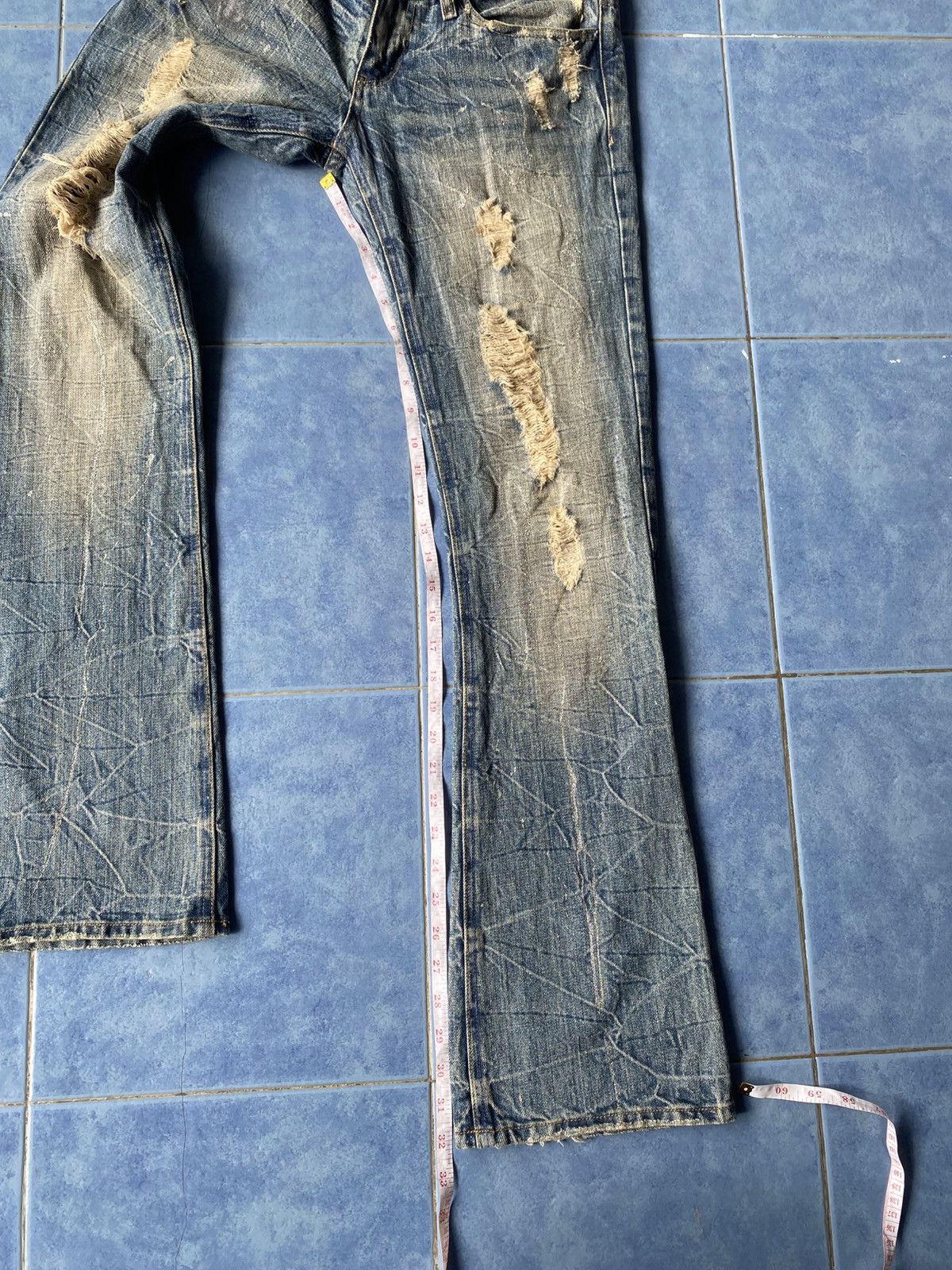 If Six Was Nine Midas Glitter Paint Splatter Flared Denim Size US 30 / EU 46 - 14 Thumbnail