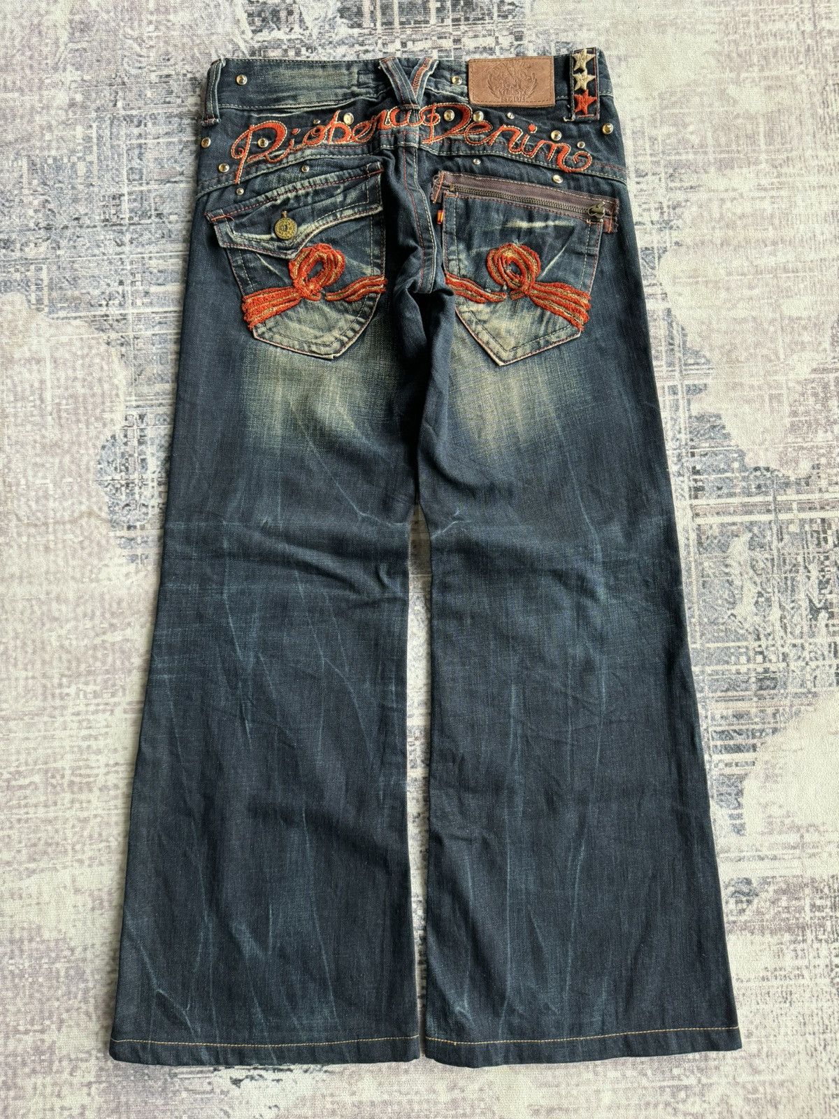Japanese Brand XX Vintage Riobera Punk Poem Flared Denim Size US 30 / EU 46 - 1 Thumbnail
