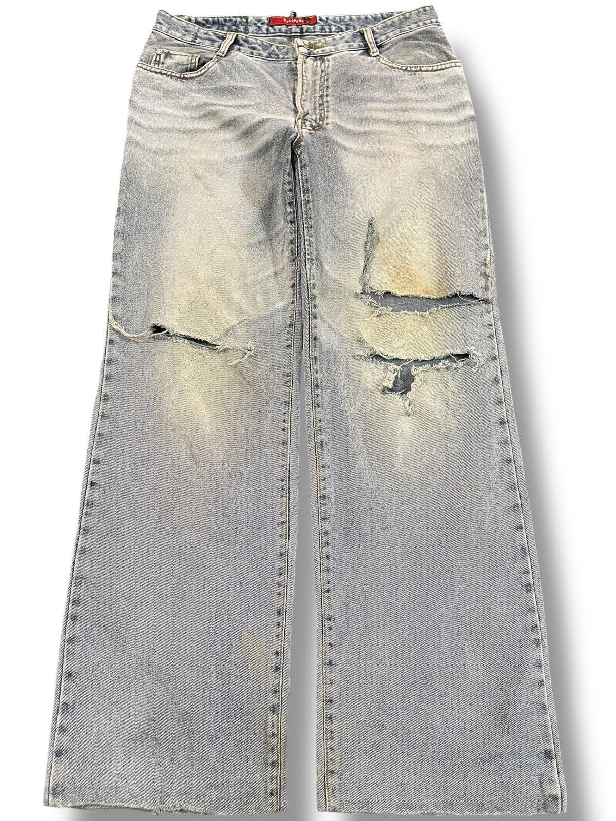 JNCO Vintage Part Three Wide Leg Distressed Denim Size US 33 - 1 Thumbnail