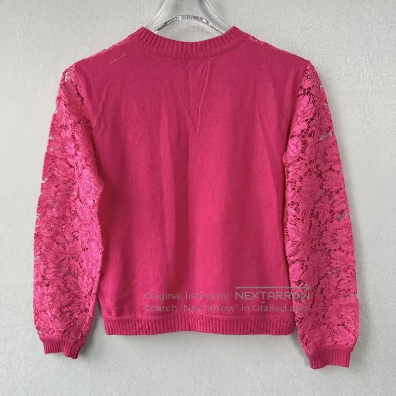 Valentino Valentino Pink Lace Long Sleeve T-Shirt . Size S / US 4 / IT 40 - 2 Thumbnail