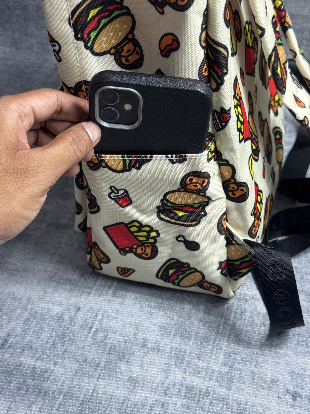 Bape Baby Milo Fast Food All Over Print Backpack Size ONE SIZE - 9 Thumbnail
