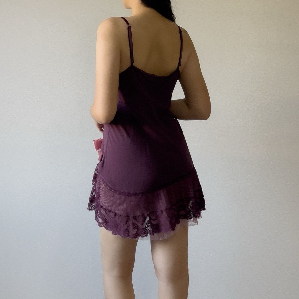 Victoria's Secret Victoria’s Secret Deep Plum Silk Mini Slip Dress (M) Size M / US 6-8 / IT 42-44 - 7 Thumbnail
