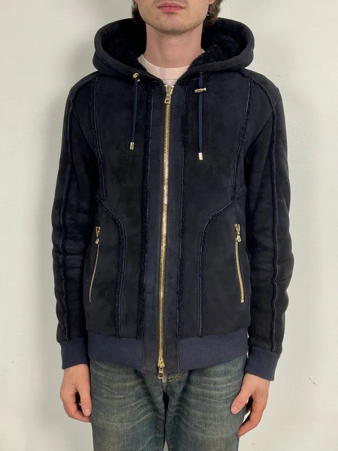 Balmain AW2017 Balmain Black Lamb Leather Hooded Jacket Size US M / EU 48-50 / 2 - 2 Thumbnail