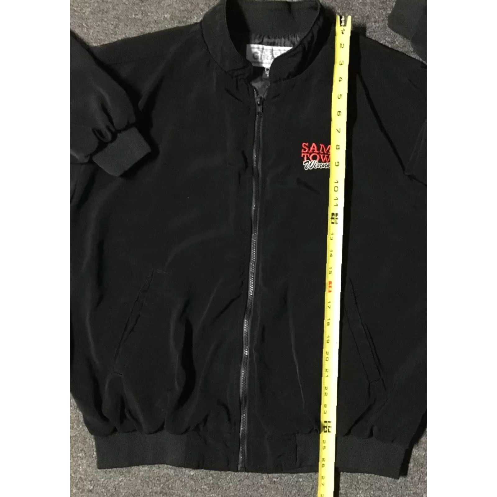 Vintage VINTAGE Sams Town Casino Winner Bomber Jacket XL USA Las Vegas Poker Biker Grunge 90s 80s Mens Navy Black CSE Girard Embroidered Size US XL / EU 56 / 4 - 7 Thumbnail