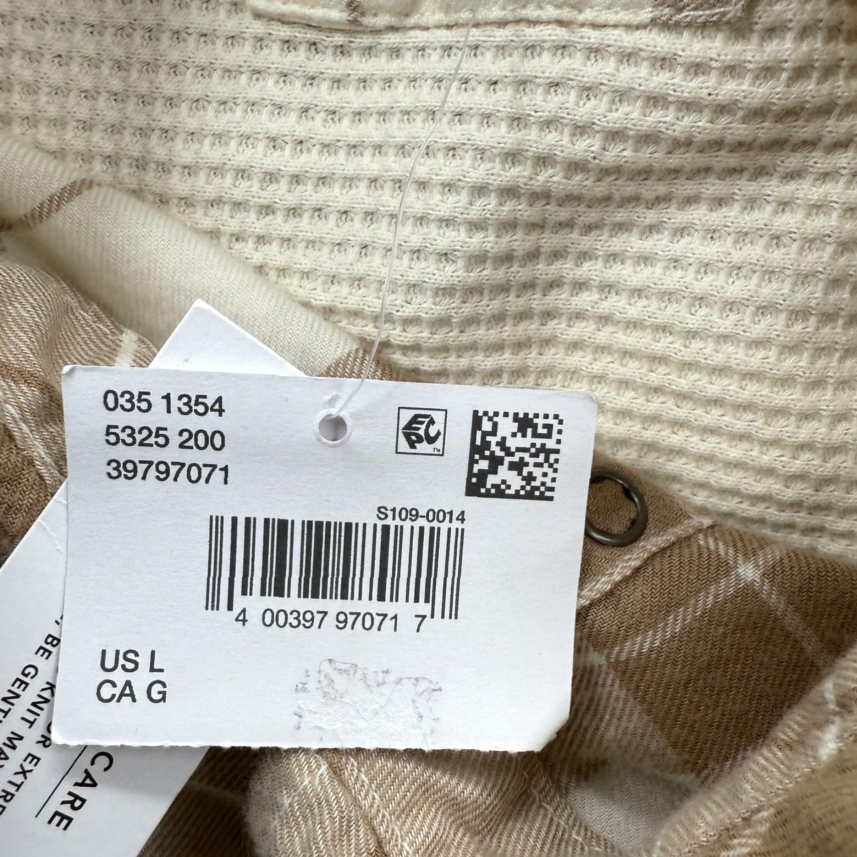 American Eagle Outfitters VINTAGE American Eagle Shirt Mens Large Brown White Plaid Lived In Thermal Lined Size US L / EU 52-54 / 3 - 4 Thumbnail