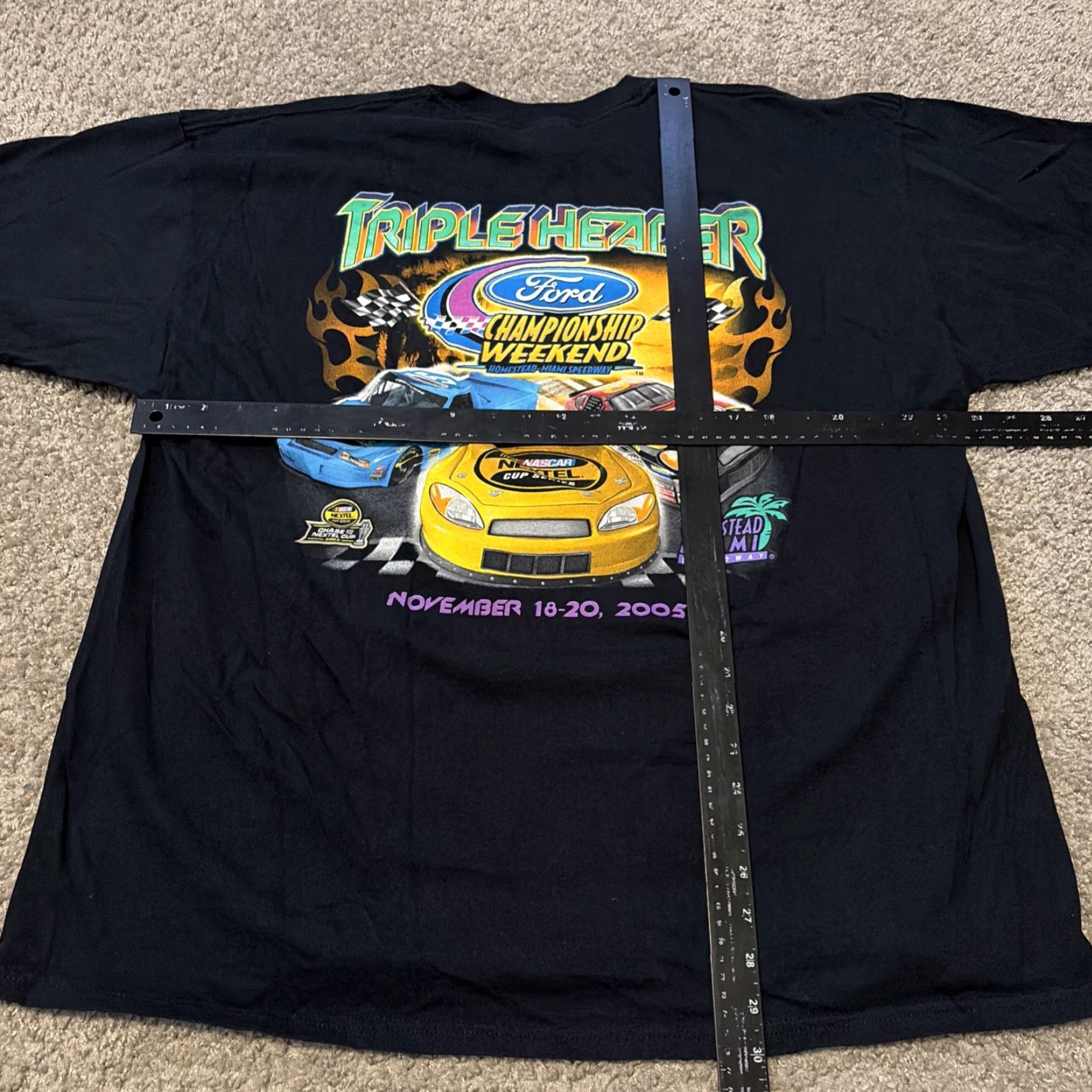 Ford VINTAGE Ford Championship Weekend Homestead Miami NASCAR Racing T-Shirt 2XL Black Mens Shirt Size US XXL / EU 58 / 5 - 4 Thumbnail