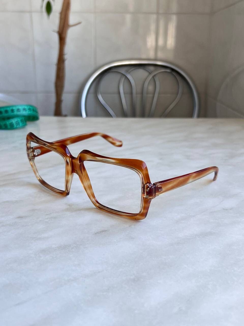 Vintage 70s Vintage Retro Eyeglasses Italy Only Frame Square 1970s Size ONE SIZE - 1 Thumbnail