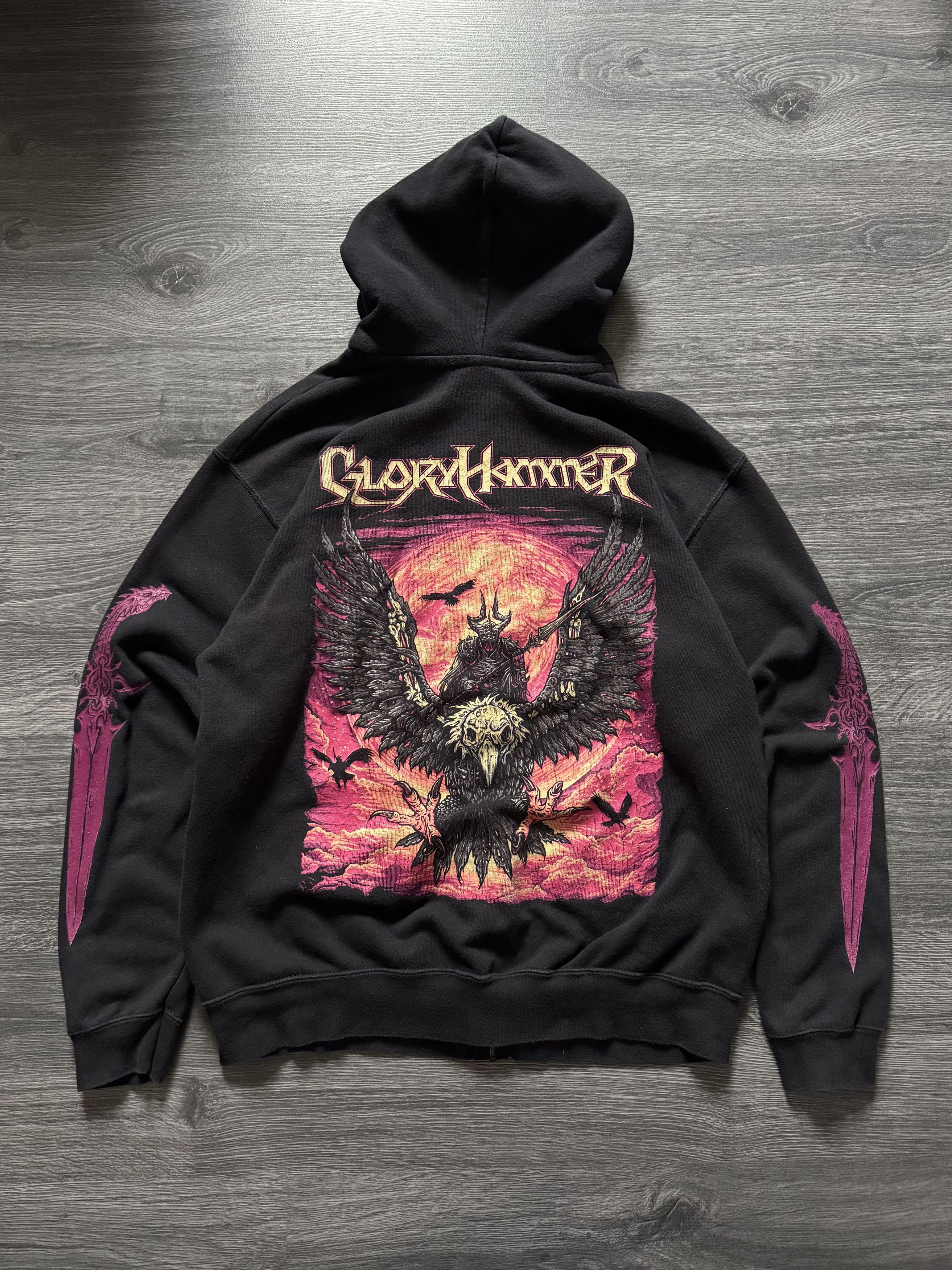Band Tees × Vintage Vintage GloryHammer Masters of The Galaxy Metal Zip Hoodie Size US M / EU 48-50 / 2 - 1 Thumbnail