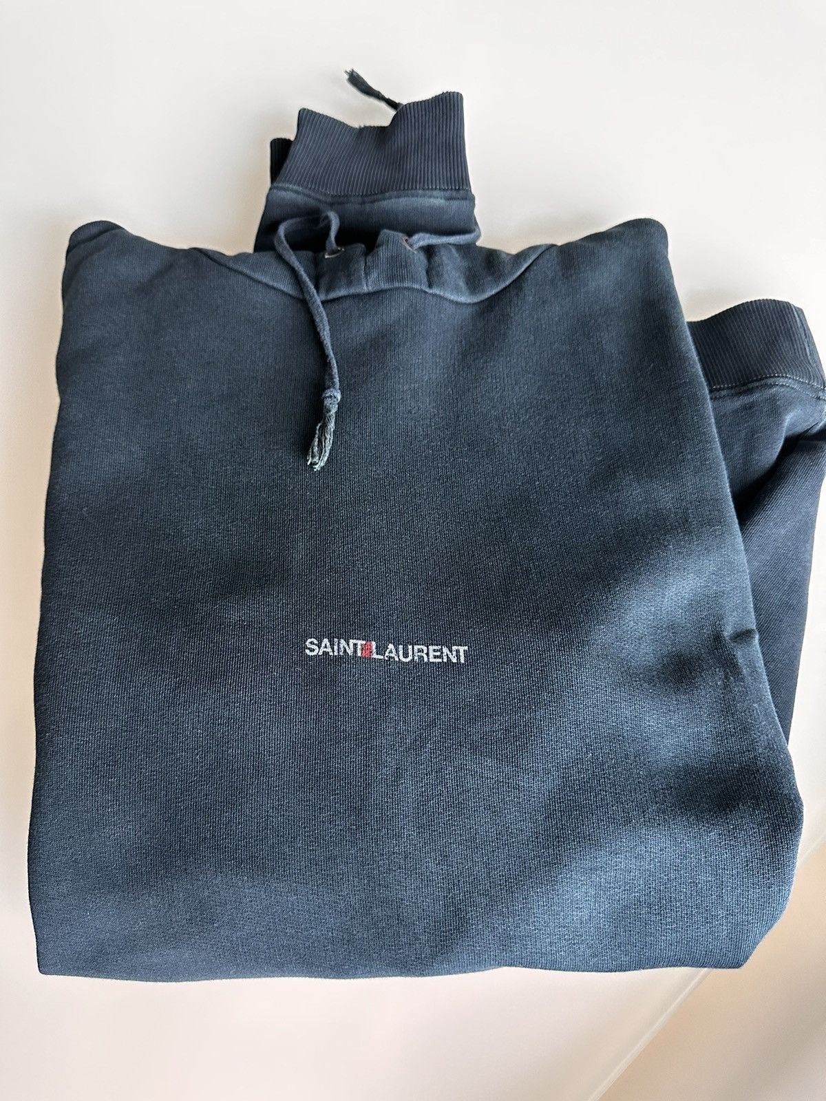 Saint Laurent Paris Saint Laurent Rive Gauche Hoodie in Dark Green Size US L / EU 52-54 / 3 - 1 Thumbnail
