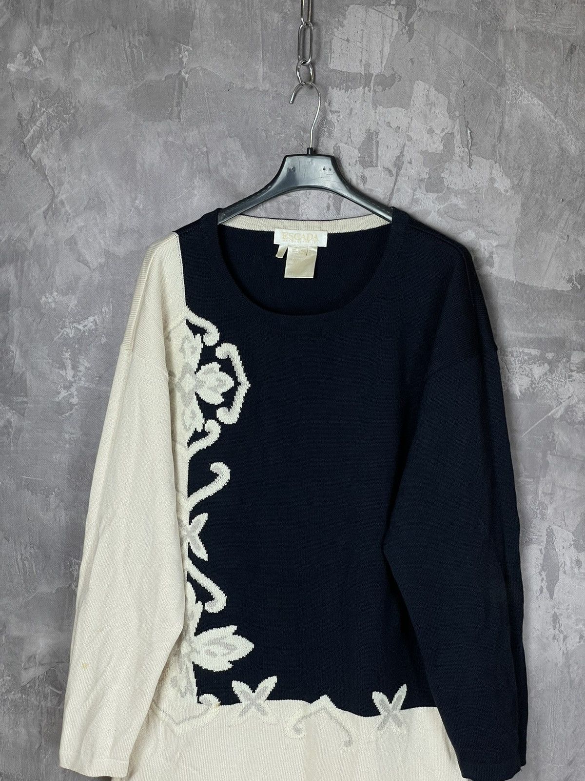 Designer × Escada Escada Wool Luxury Long Sweater Knitwear Rare Design Y2K Size M / US 6-8 / IT 42-44 - 2 Thumbnail