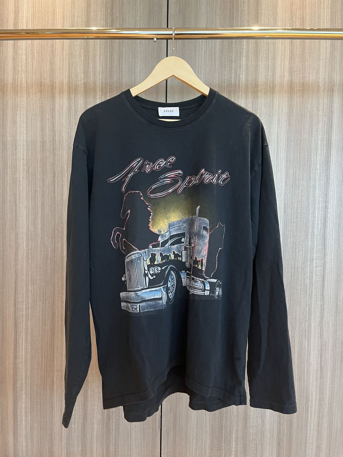 Rhude Rhude Free Spirit Mustang Black Longsleeve Size US S / EU 44-46 / 1 - 1 Thumbnail