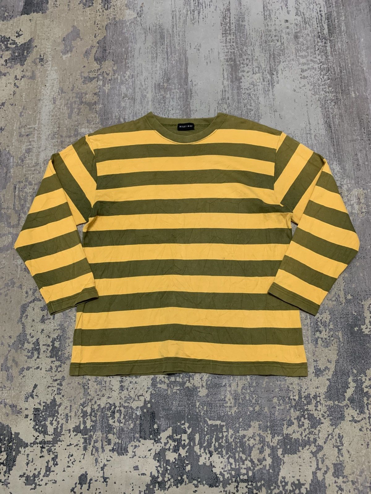 Japanese Brand VINTAGE LONG SLEEVE MILKY WAY GRUNGE STRIPE TEE Size US M / EU 48-50 / 2 - 1 Thumbnail