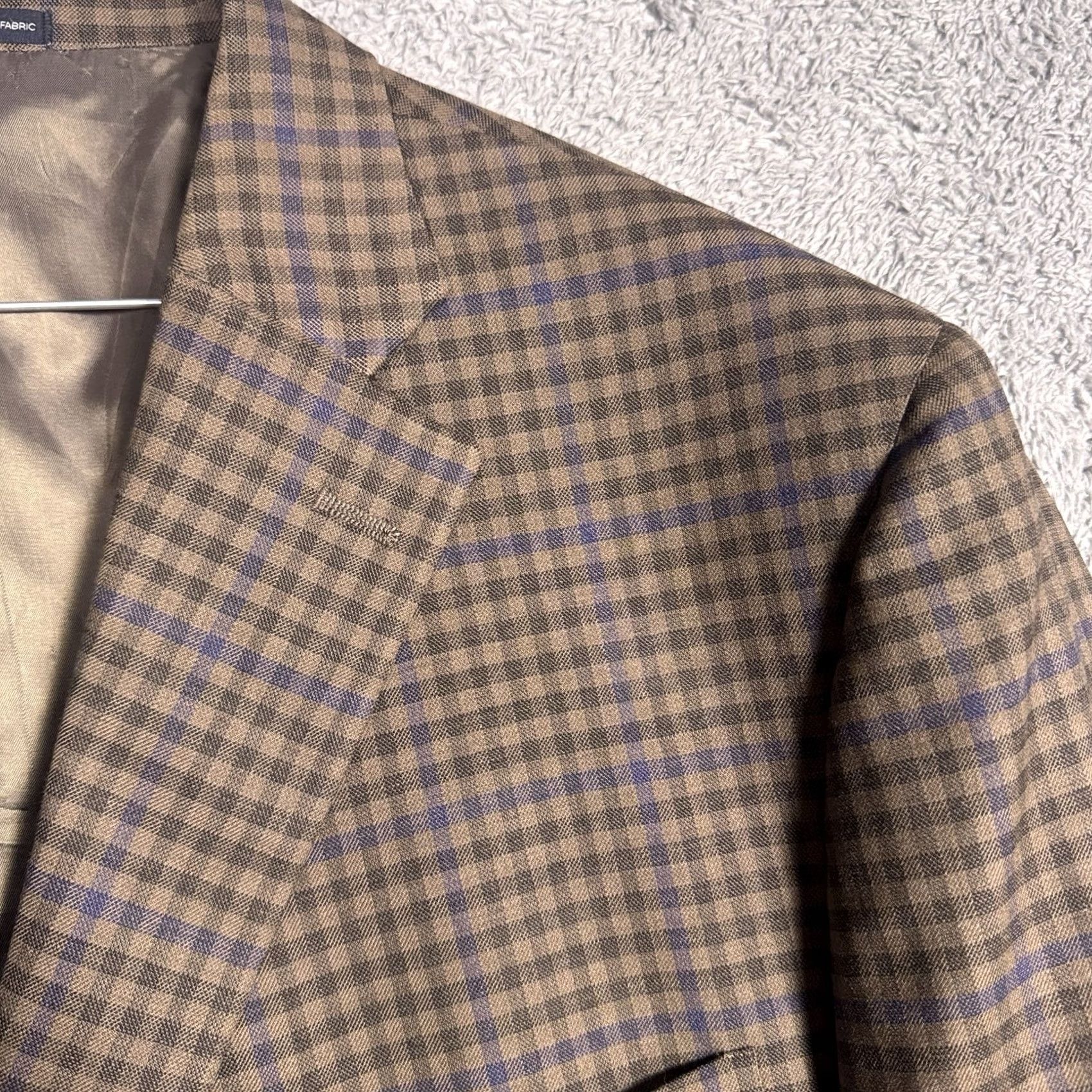 Hart Schaffner Marx Hart Schaffner Marx Blazer 54L Windowpane Check Wool Sport Coat Suit Jacket Blazer Size 54R - 2 Thumbnail