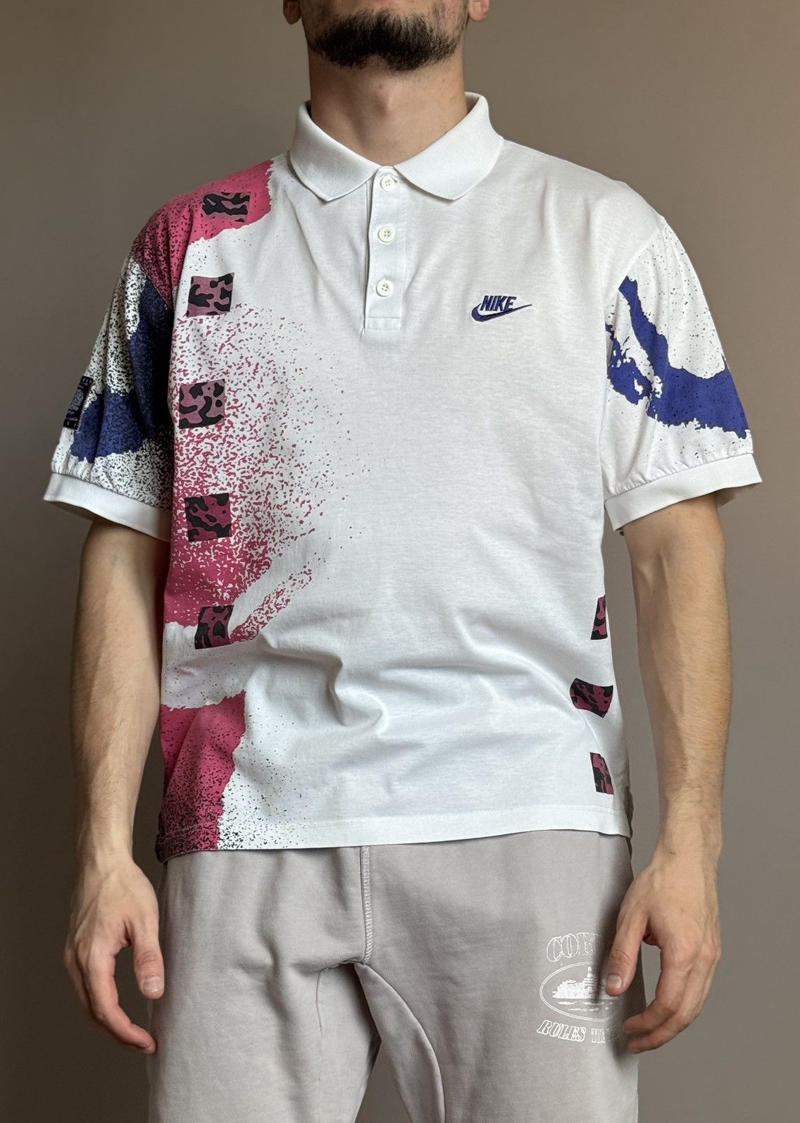 Nike Nike Vintage Challenge Courte 90’s Collar T-Shirt Size US M / EU 48-50 / 2 - 10 Thumbnail