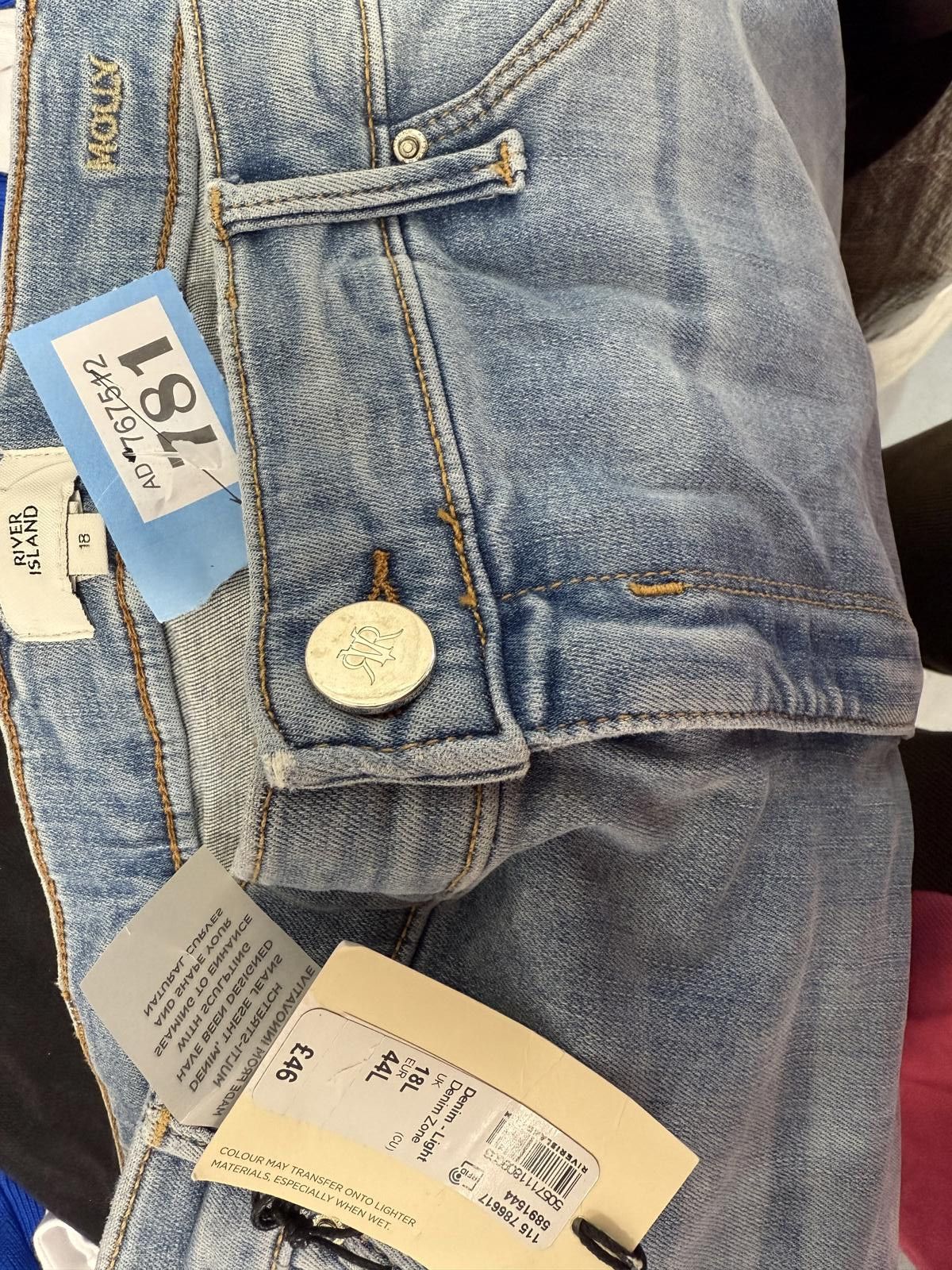 Other Molly Bracken Light Blue Skinny Jeans Size 12 Size 36" / US 14 / IT 50 - 2 Thumbnail