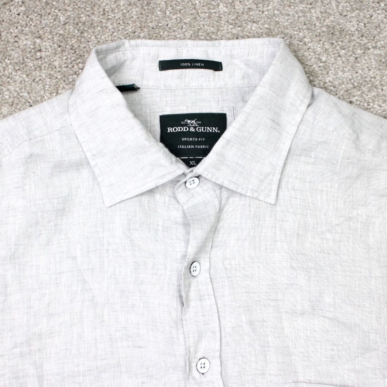 Rodd & Gunn Rodd & Gunn Shirt Mens XL Gray Linen 100% Italian Fabric S/S Button-Up Casual/Business Size US XL / EU 56 / 4 - 6 Thumbnail