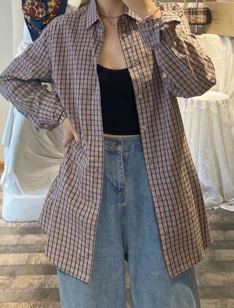 Gucci Gucci Checkered Long Sleeve Shirt-2507 Size US L / EU 52-54 / 3 - 6 Thumbnail