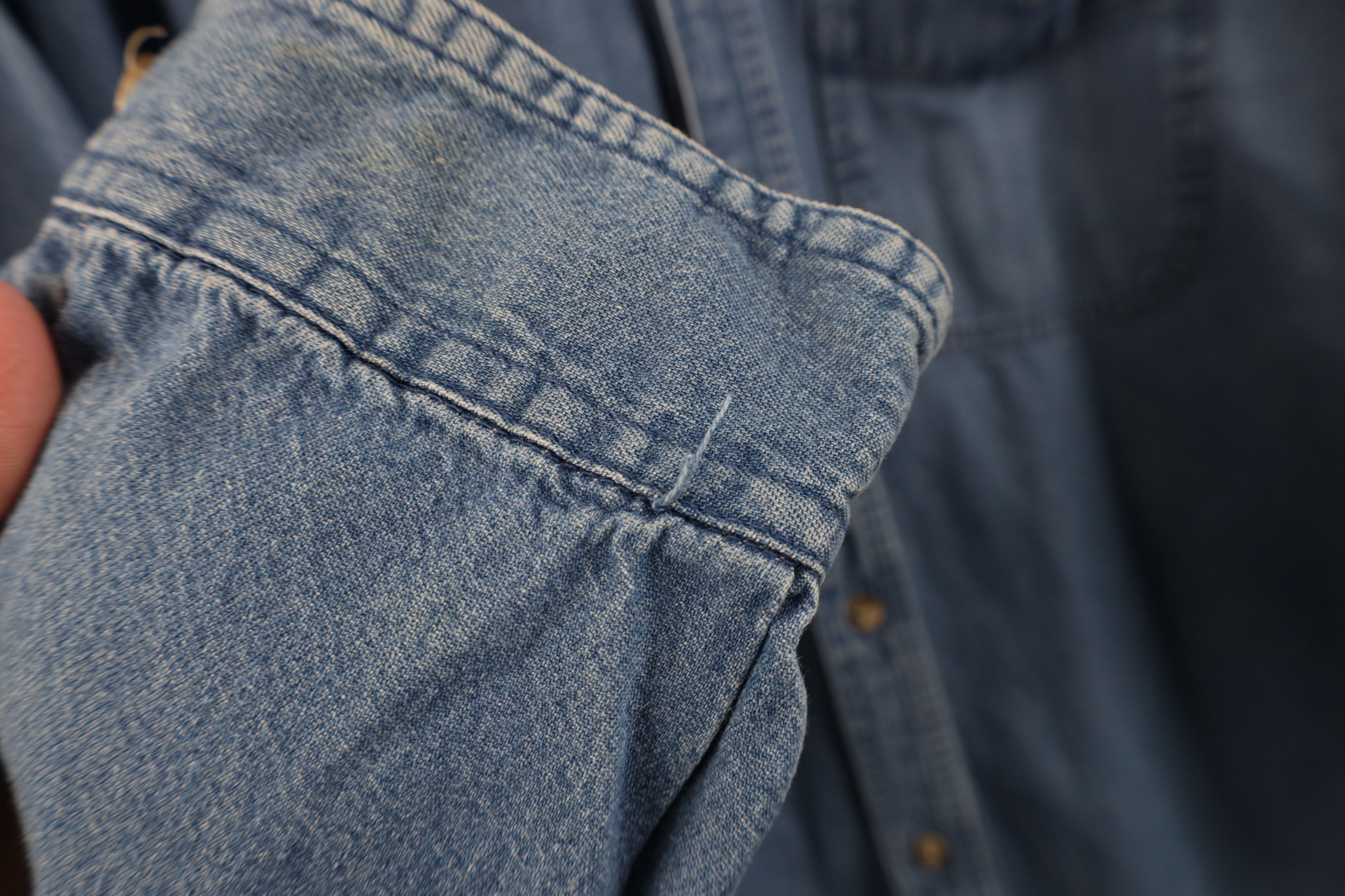 Vintage Vintage 90s Streetwear Great Land Denim Button Down Shirt Size US M / EU 48-50 / 2 - 7 Thumbnail