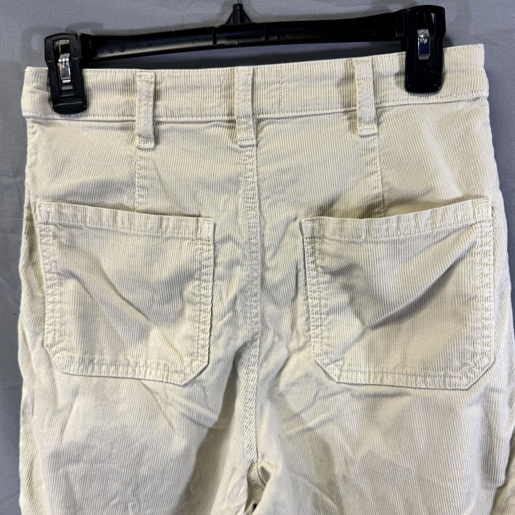Marine Layer Marine Layer Pants Womens 8 Cream Beige Corduroy Button Fly Straight Leg Casual Womens Size 30" / US 8 / IT 44 - 3 Thumbnail