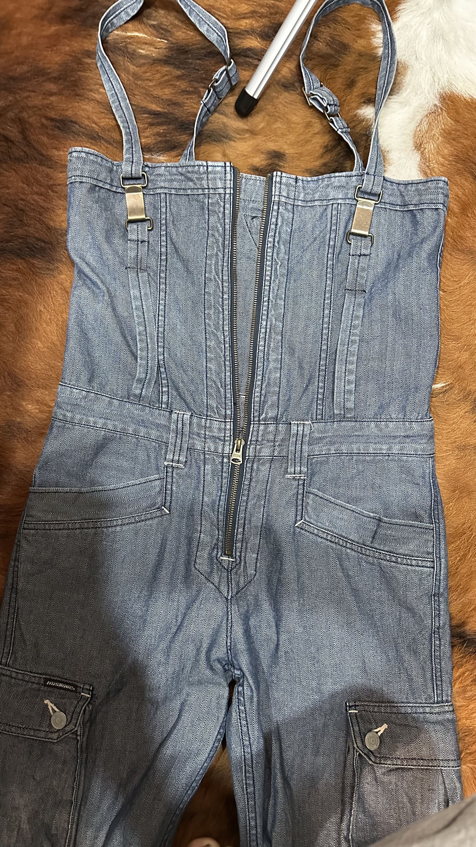 Hysteric Glamour Hysteric Glamour Denim Suspender Overall Cargo Pants Size US 30 / EU 46 - 2 Thumbnail