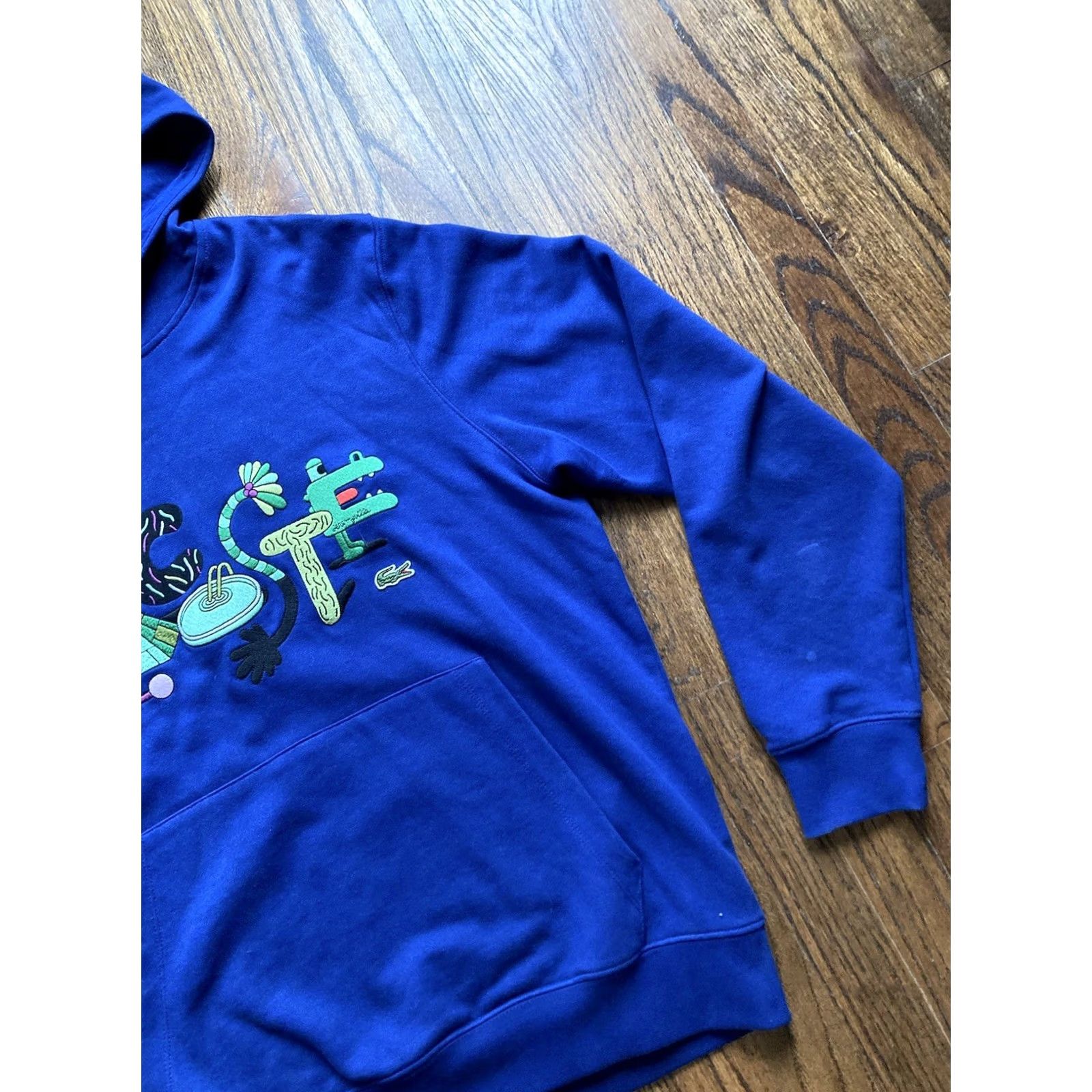 Lacoste Lacoste Jeremyville Hoodie Sweatshirt Size Large Navy Blue Art Pullover Limited Edition Men Size US L / EU 52-54 / 3 - 3 Thumbnail