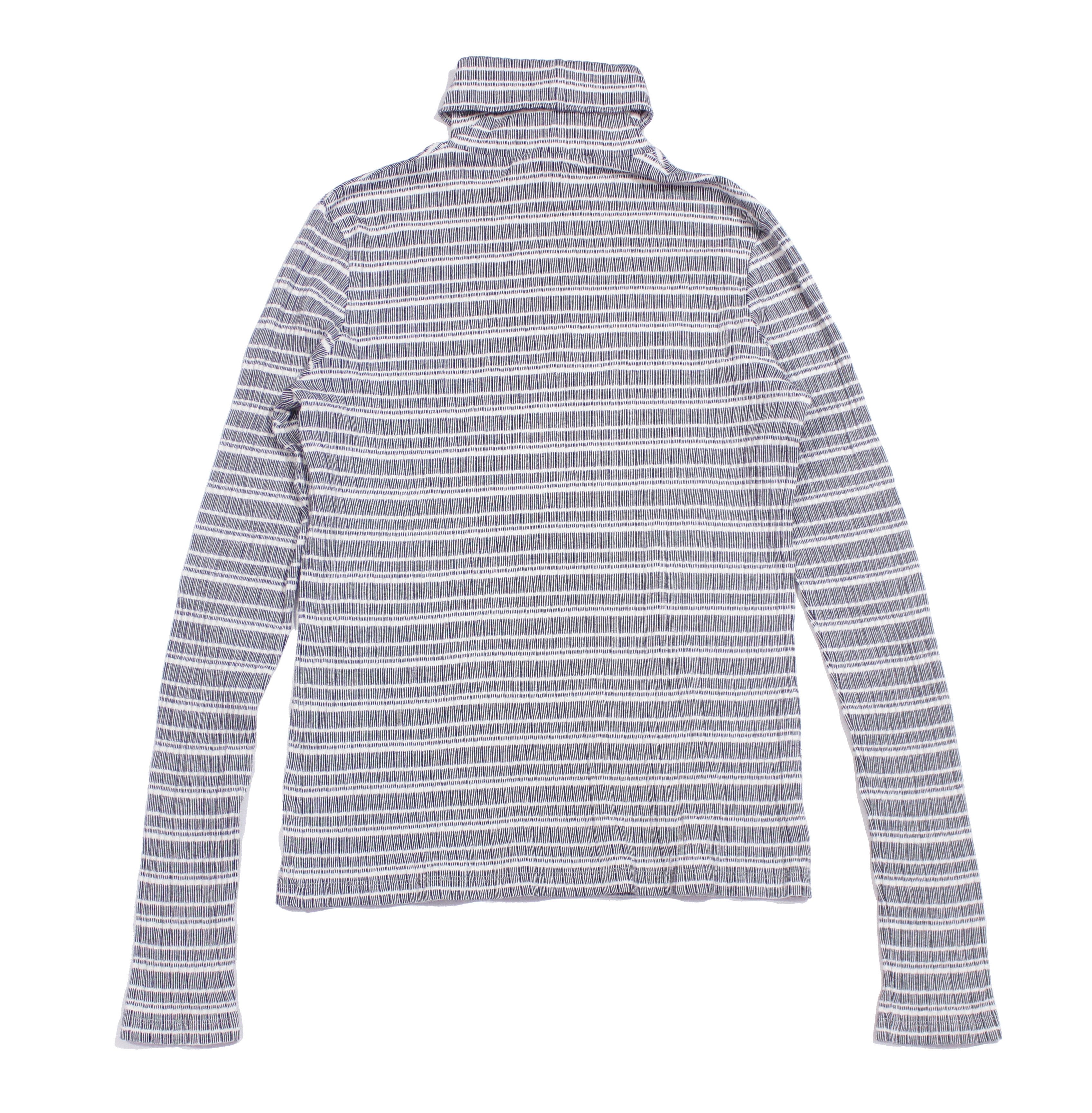 Wood Wood Logo Striped Turtleneck Size L / US 10 / IT 46 - 2 Thumbnail