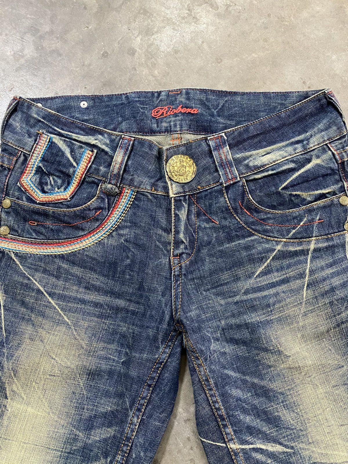 Hysteric Glamour Flare Jeans Japanese Riobera Mud Rusty Denim @301 Size US 31 - 11 Thumbnail