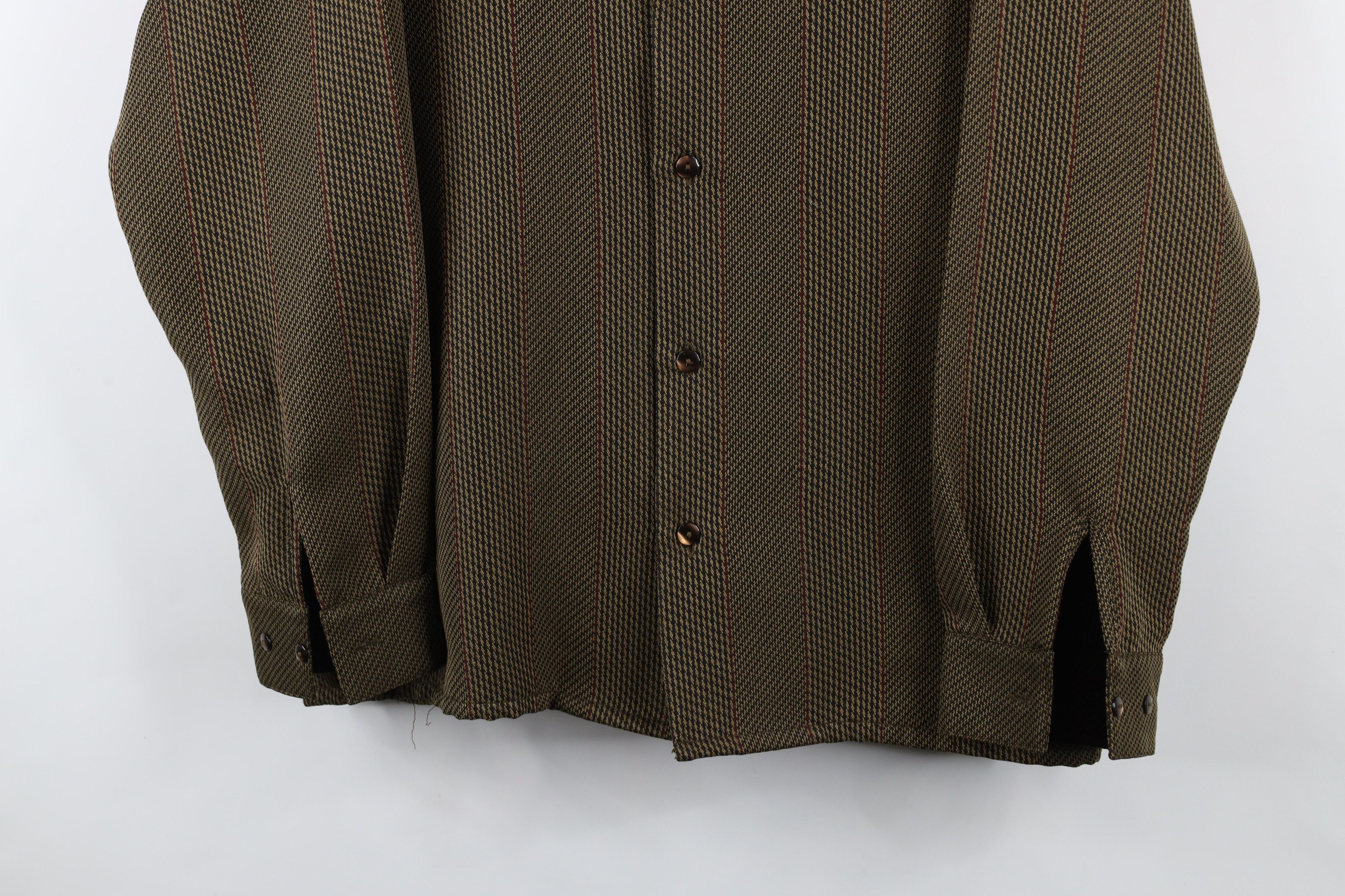 Vintage Vintage 90s Rockabilly Streetwear Knit Collared Button Shirt Size US L / EU 52-54 / 3 - 3 Thumbnail